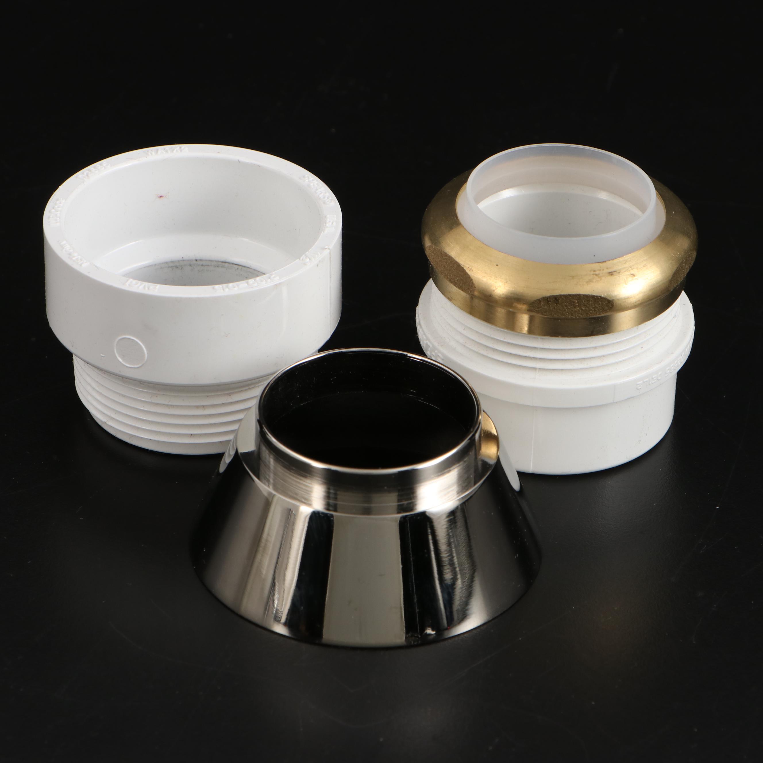 Polished Nickel Finish Tub Drain and Drop-In Kit with Chrome Towel Ring