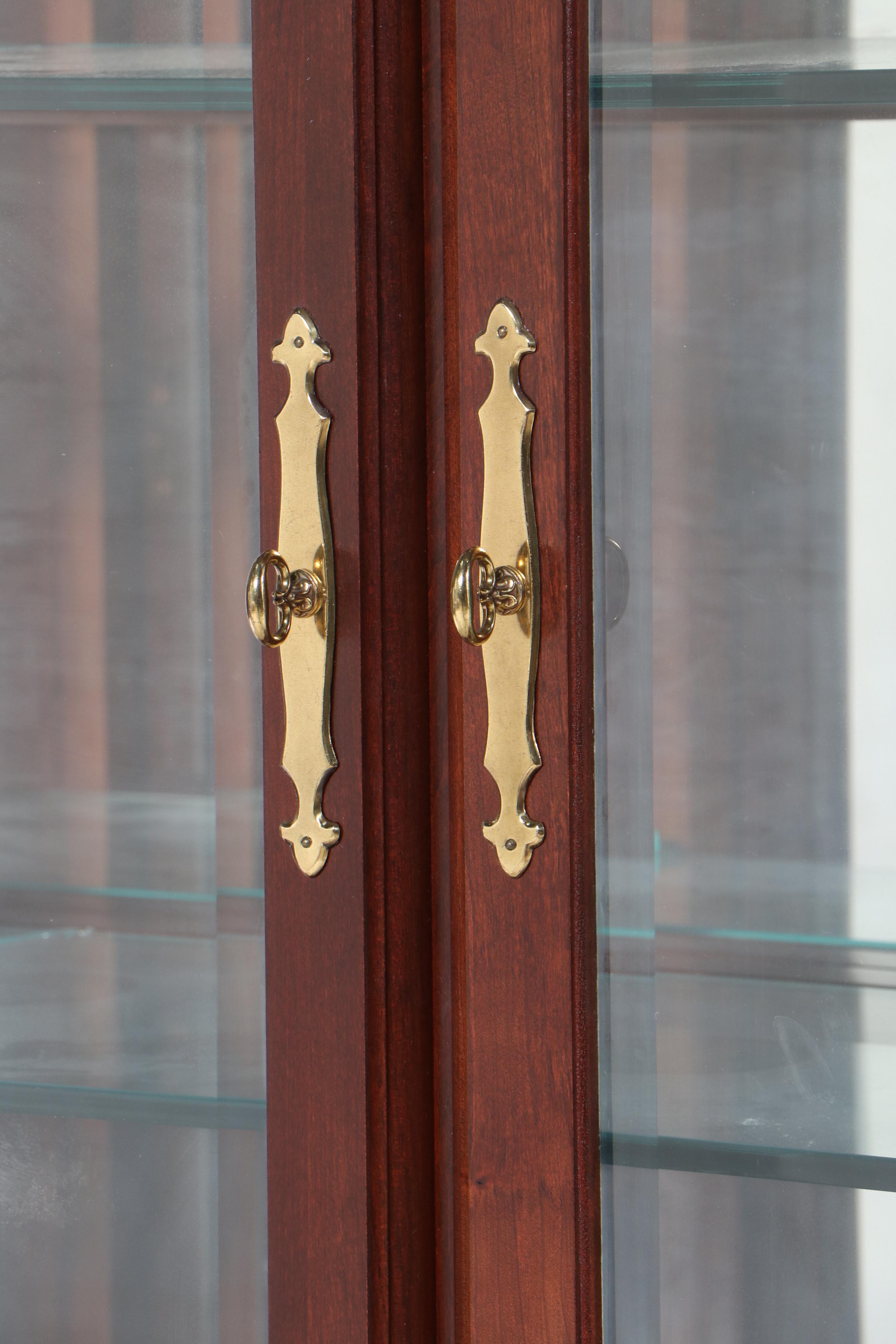 American Drew Colonial Style Maple China Cabinet