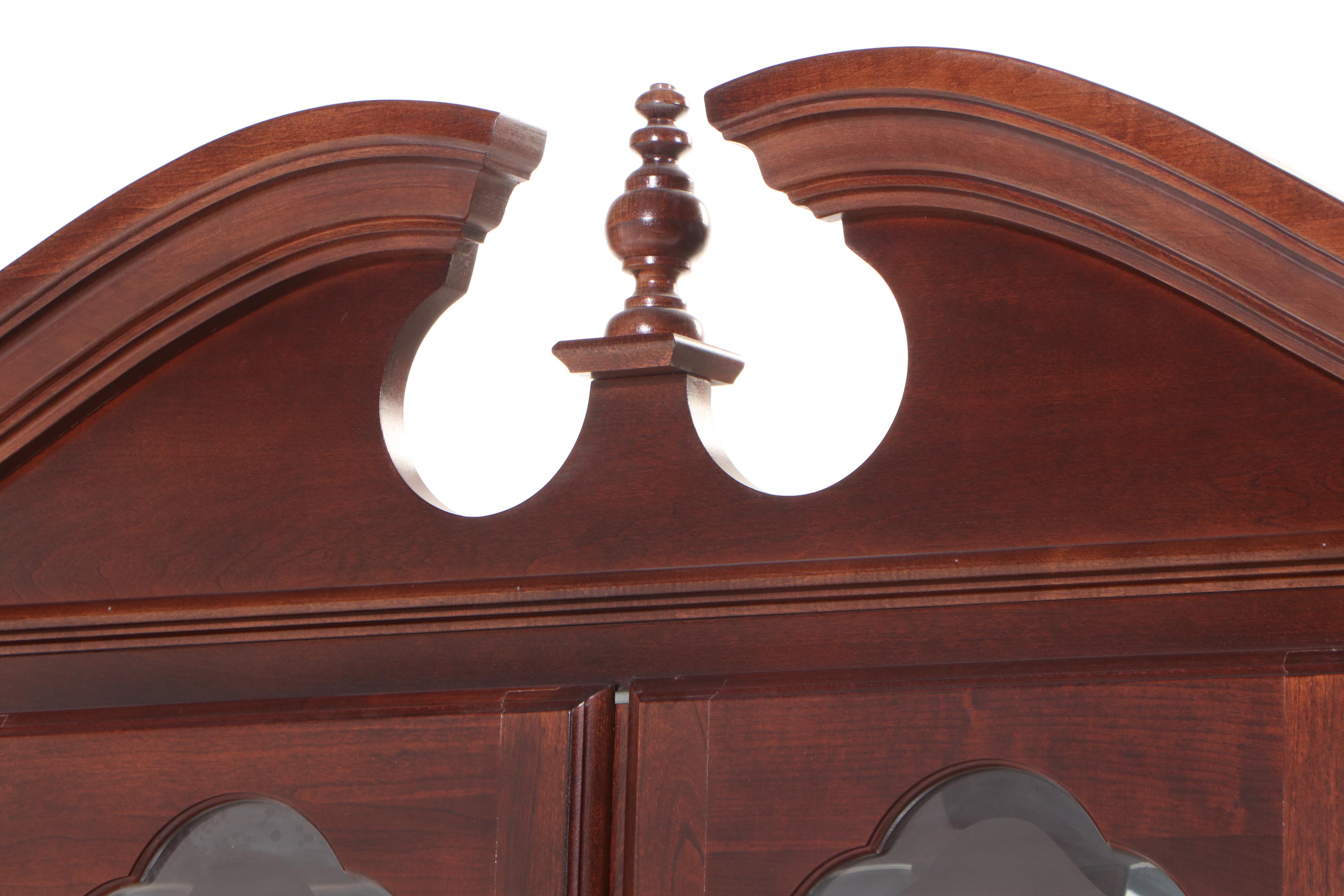 American Drew Colonial Style Maple China Cabinet