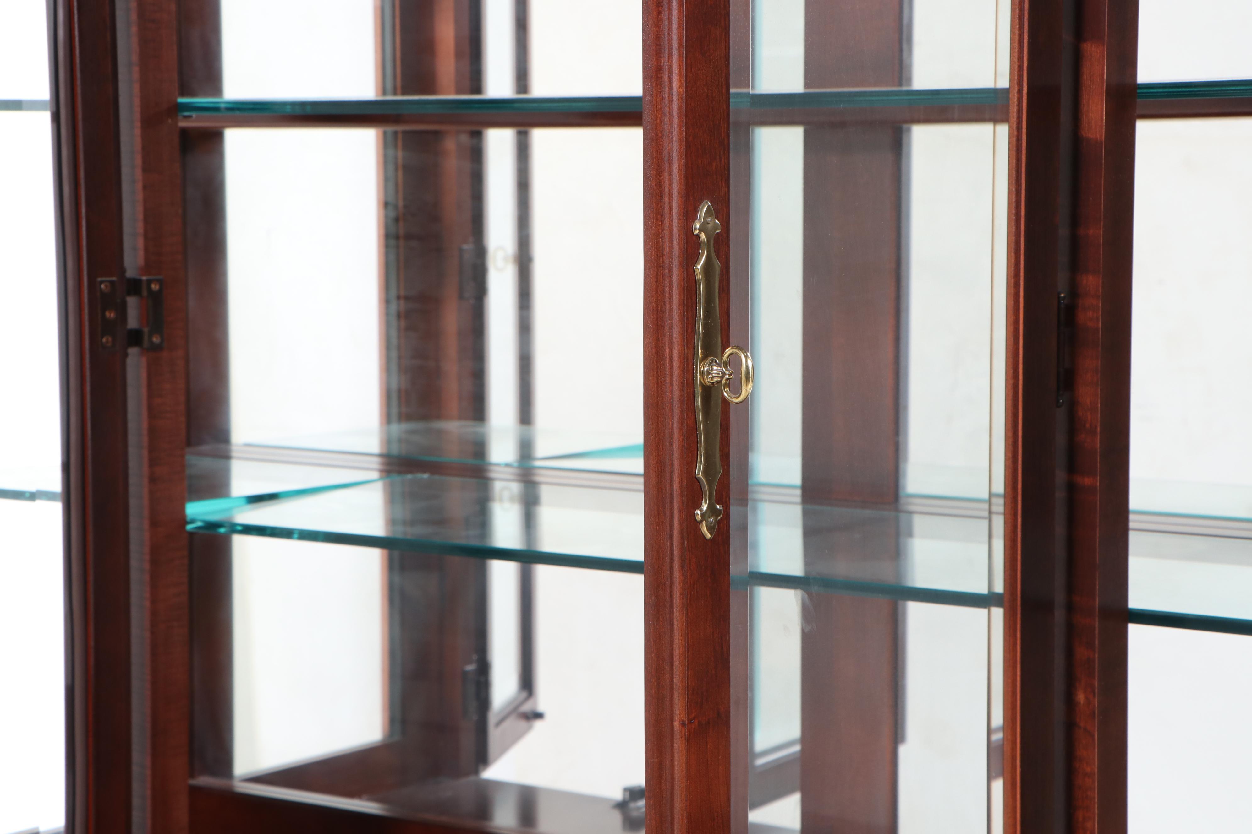 American Drew Colonial Style Maple China Cabinet