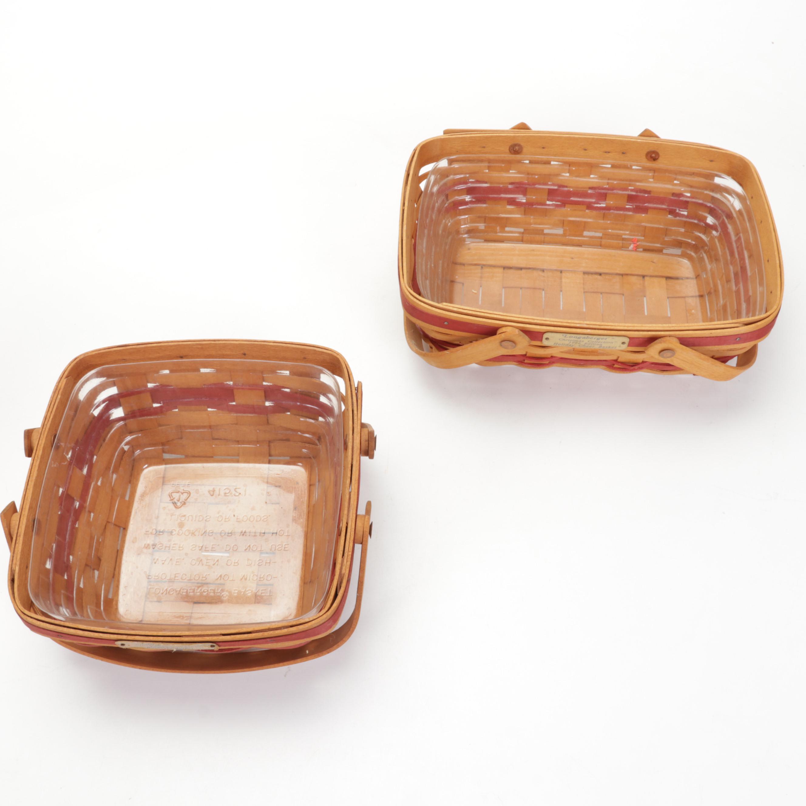 Longaberger Christmas Collection Baskets Featuring "1992 Season's Greetings"