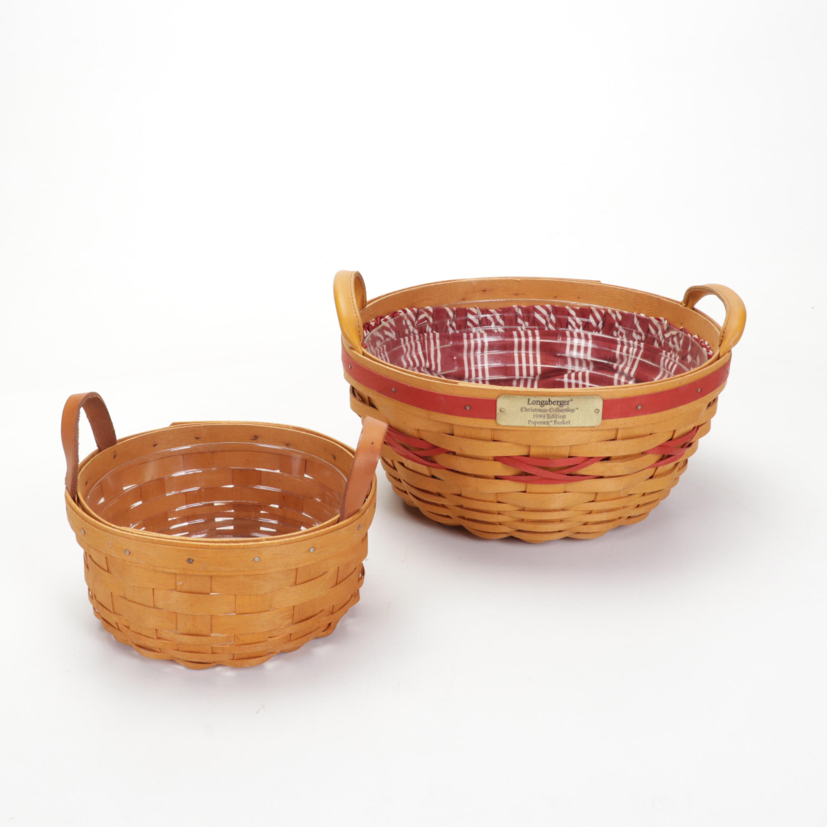 Longaberger Christmas Collection Baskets Featuring "1992 Season's Greetings"