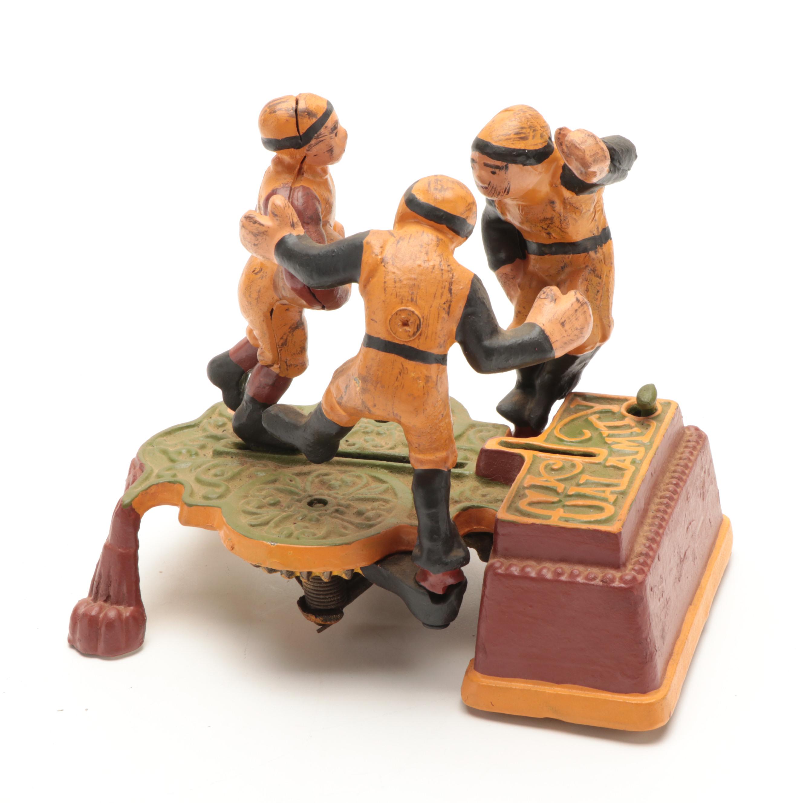 Cast Iron "A Calamity" Mechanical Coin Bank