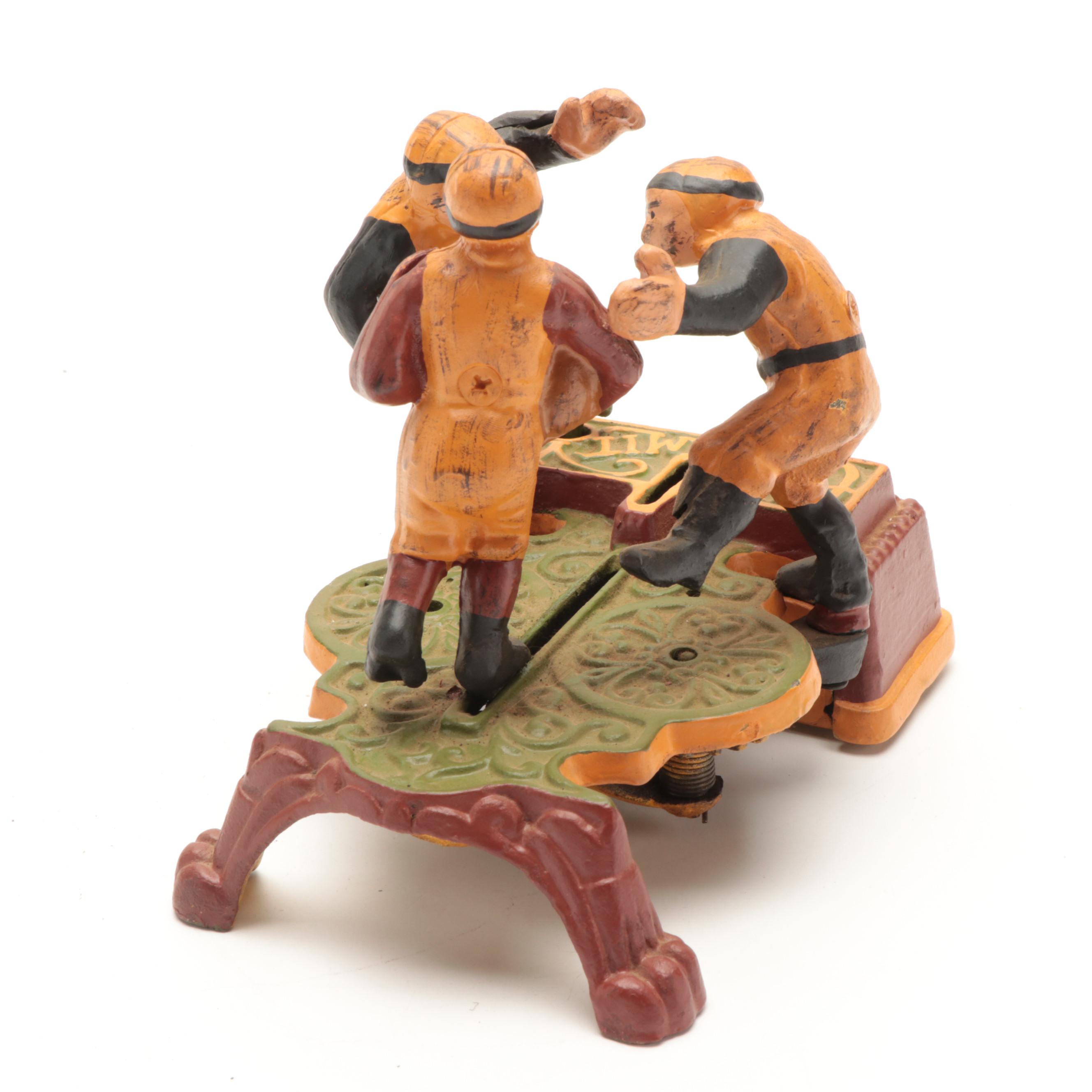 Cast Iron "A Calamity" Mechanical Coin Bank