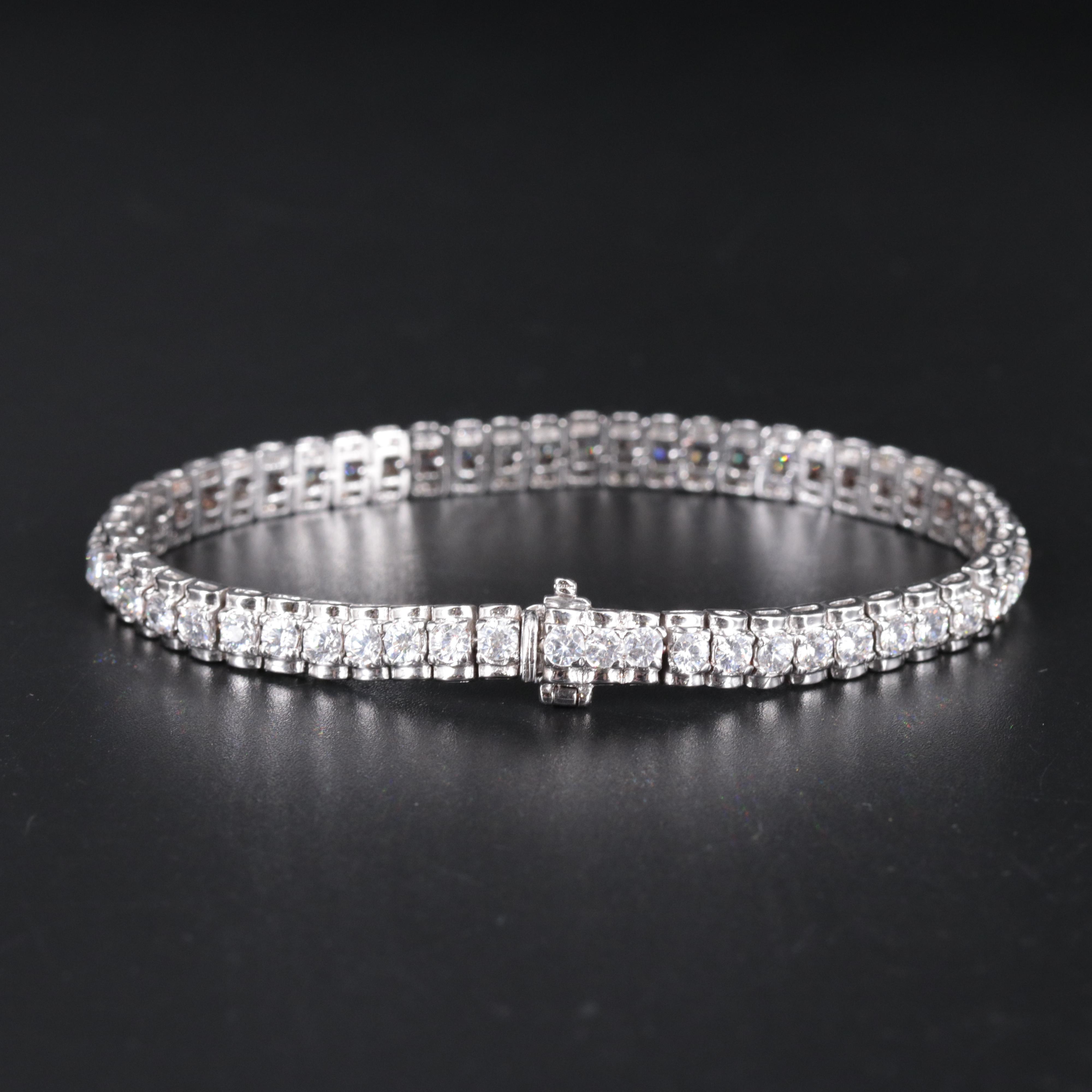 Sterling Silver Bracelet Including Cubic Zirconia