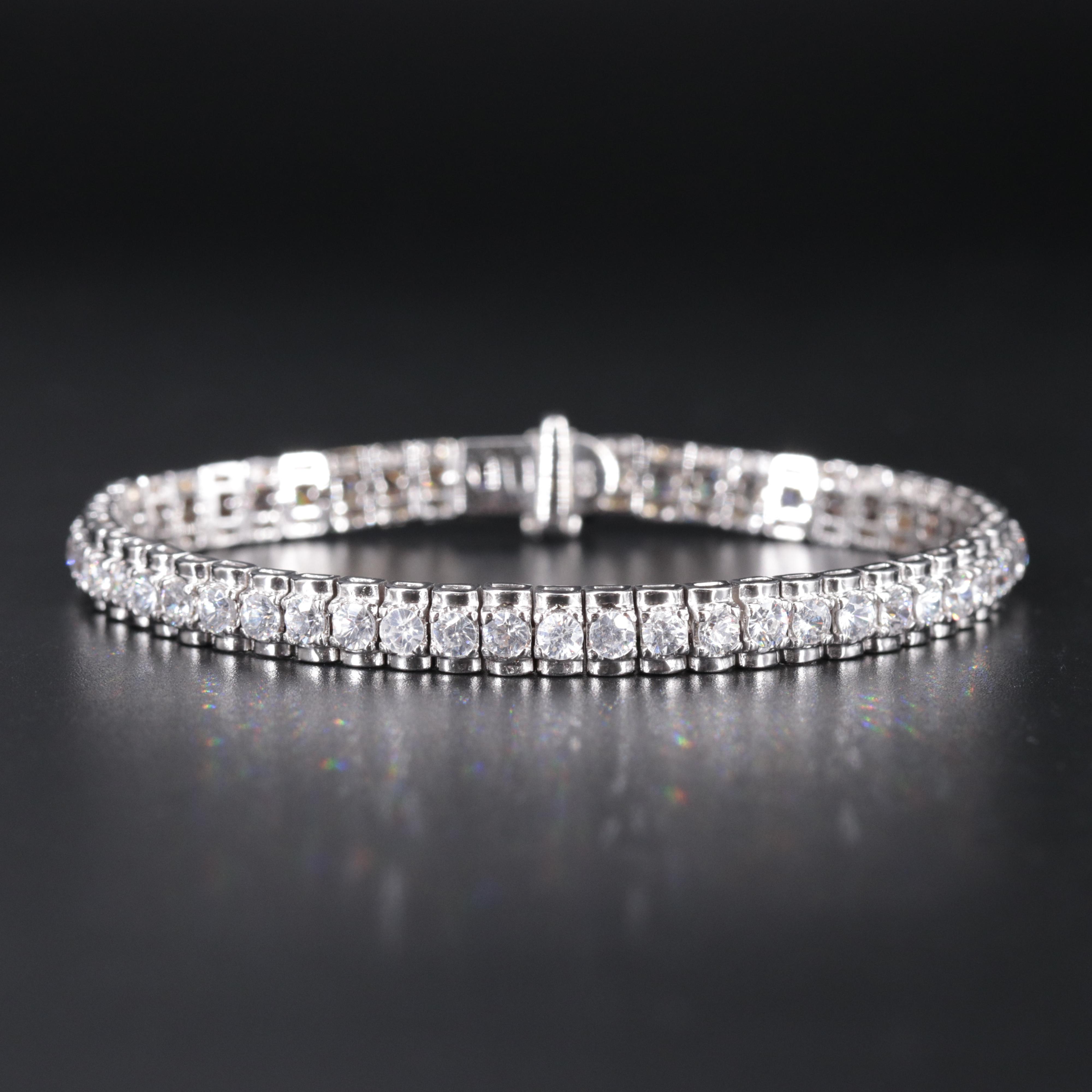 Sterling Silver Bracelet Including Cubic Zirconia