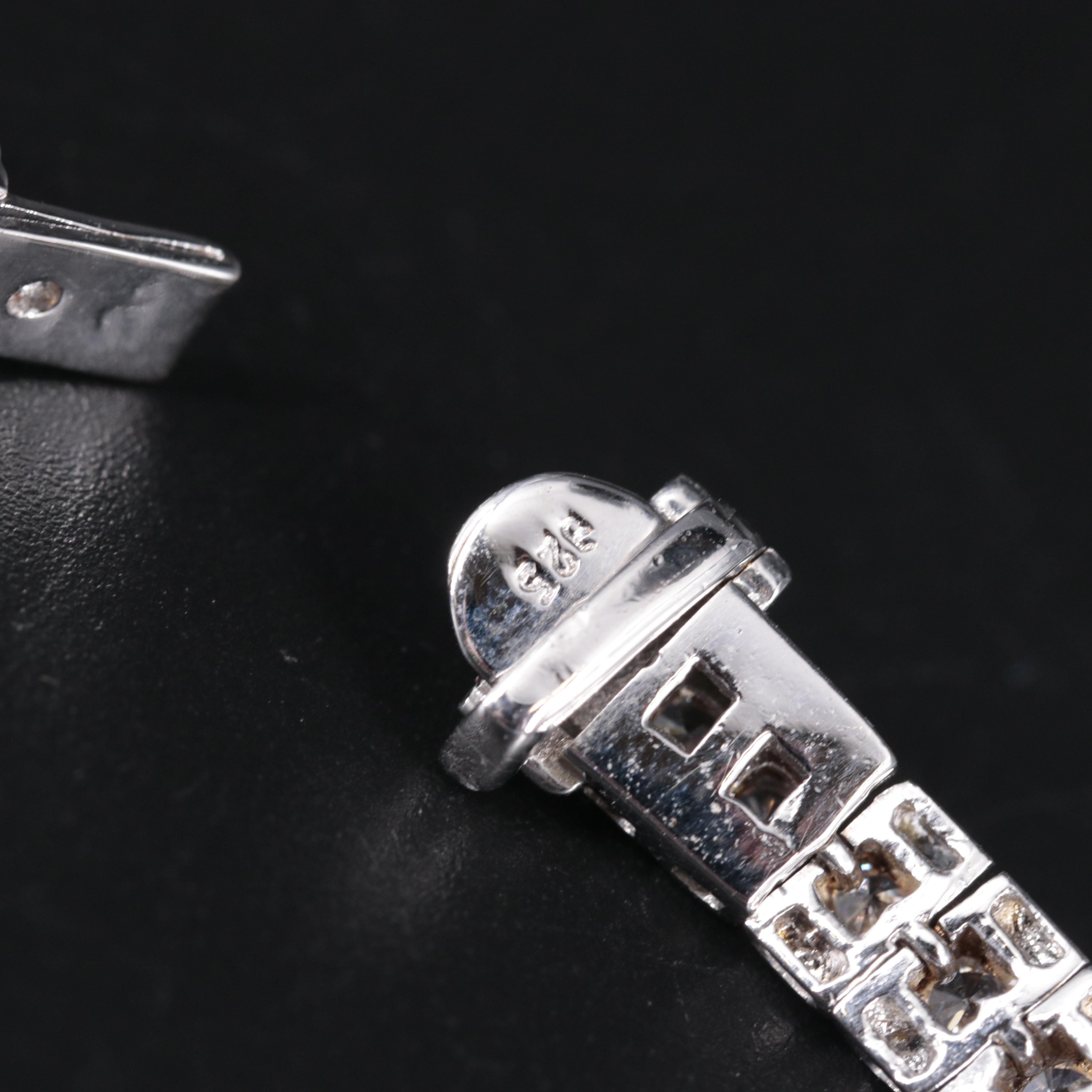 Sterling Silver Bracelet Including Cubic Zirconia