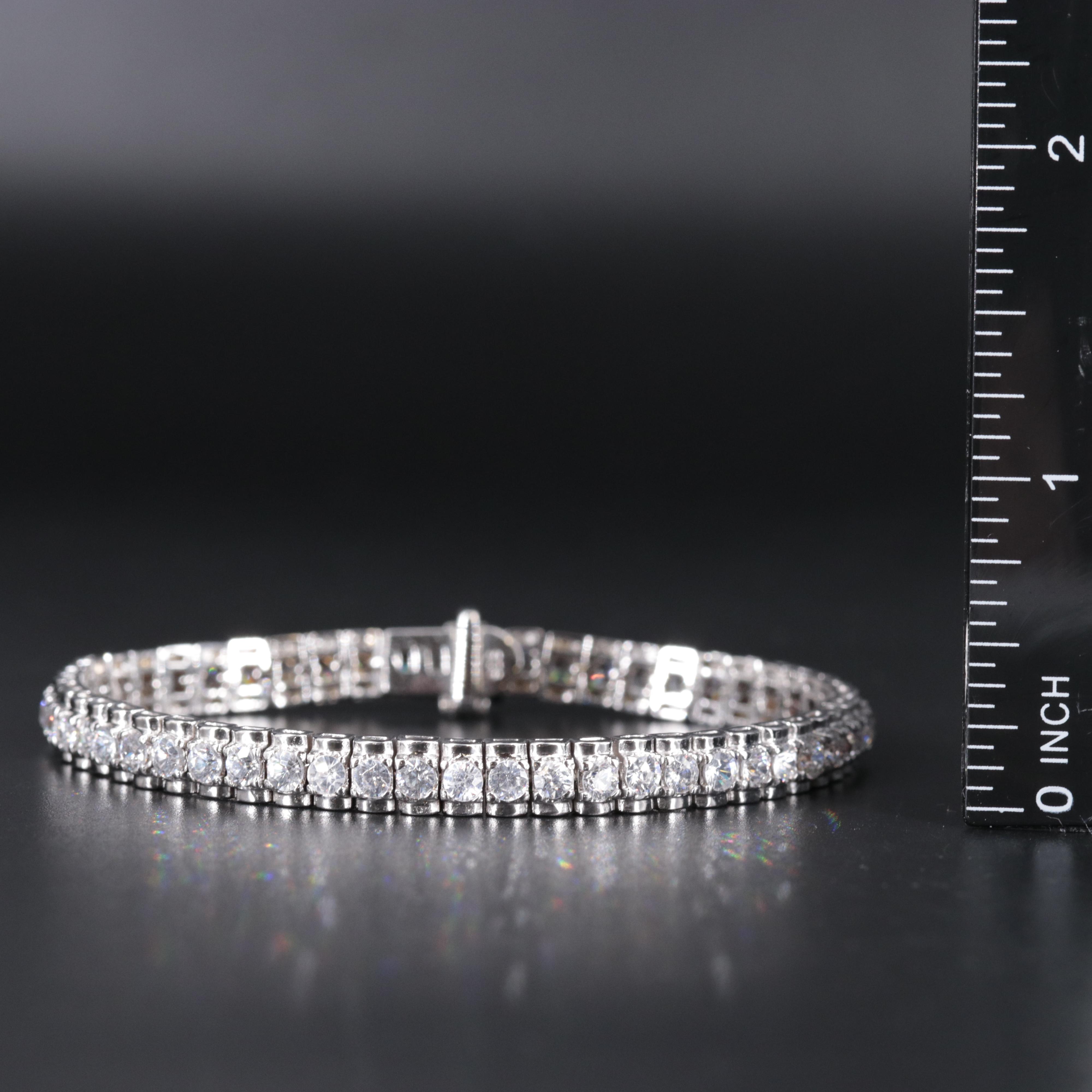Sterling Silver Bracelet Including Cubic Zirconia