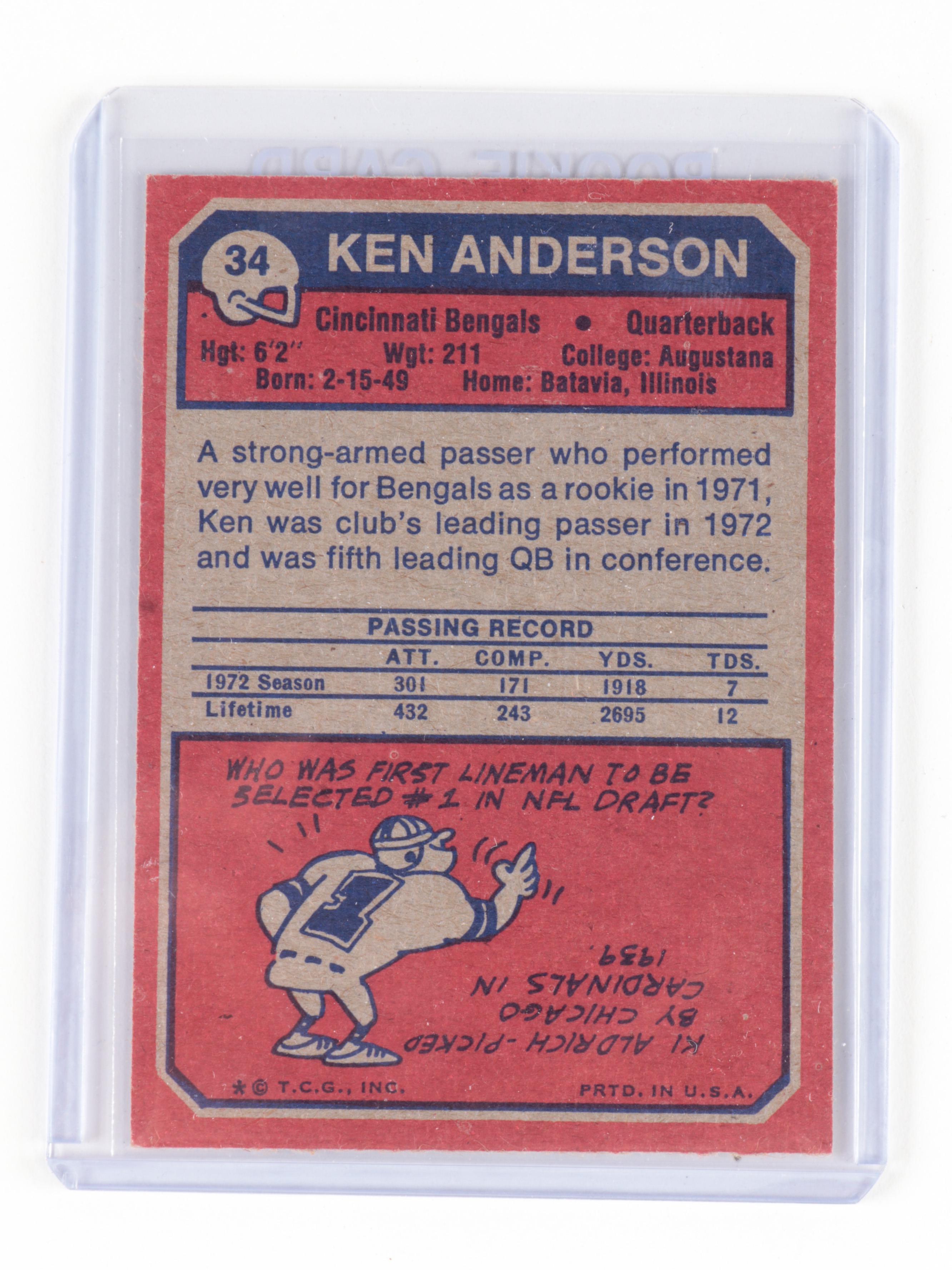 Topps Cincinnati Bengals Rookie Football Cards With Griffin, More, 1970s–1990s