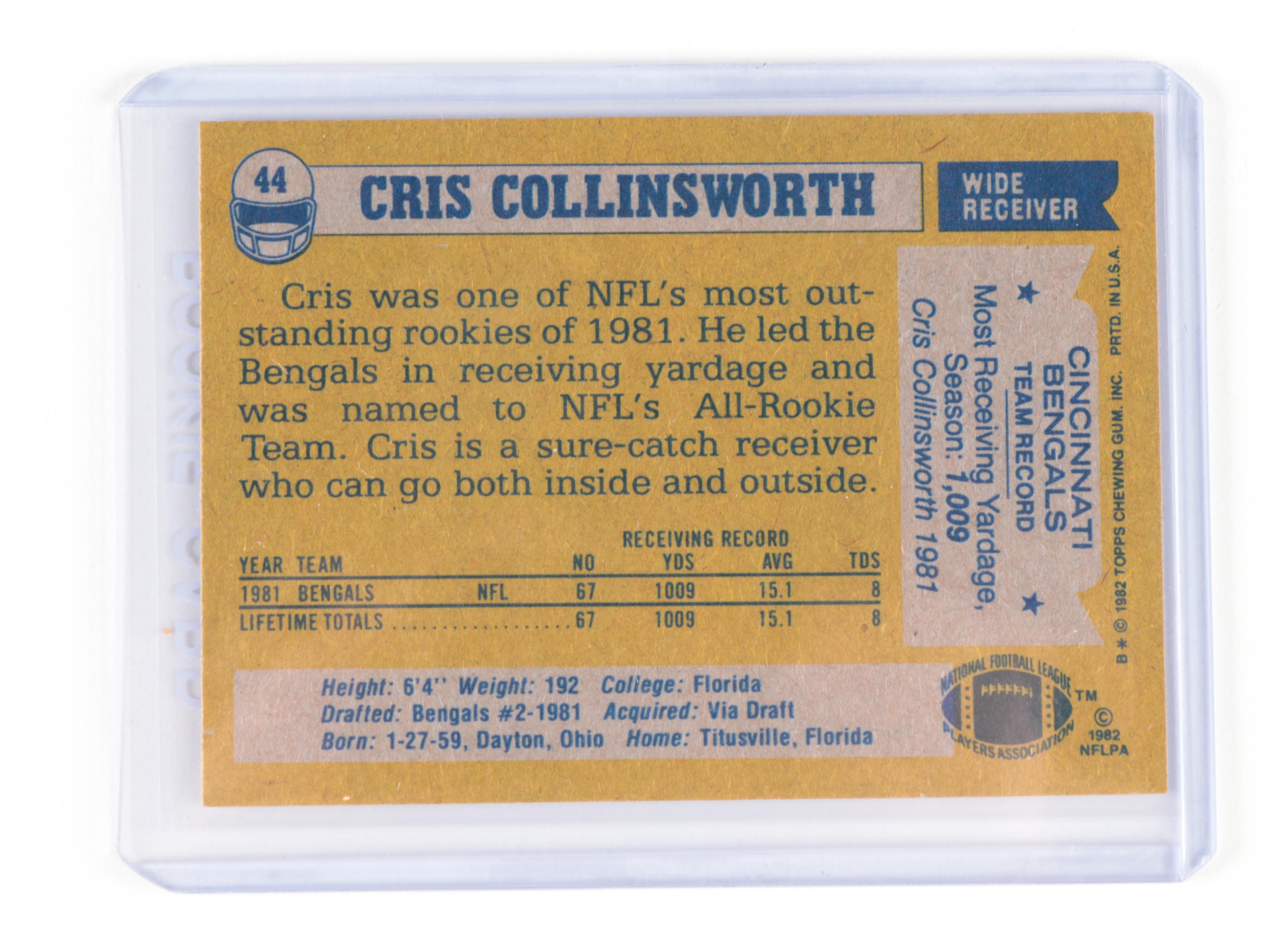 Topps Cincinnati Bengals Rookie Football Cards With Griffin, More, 1970s–1990s