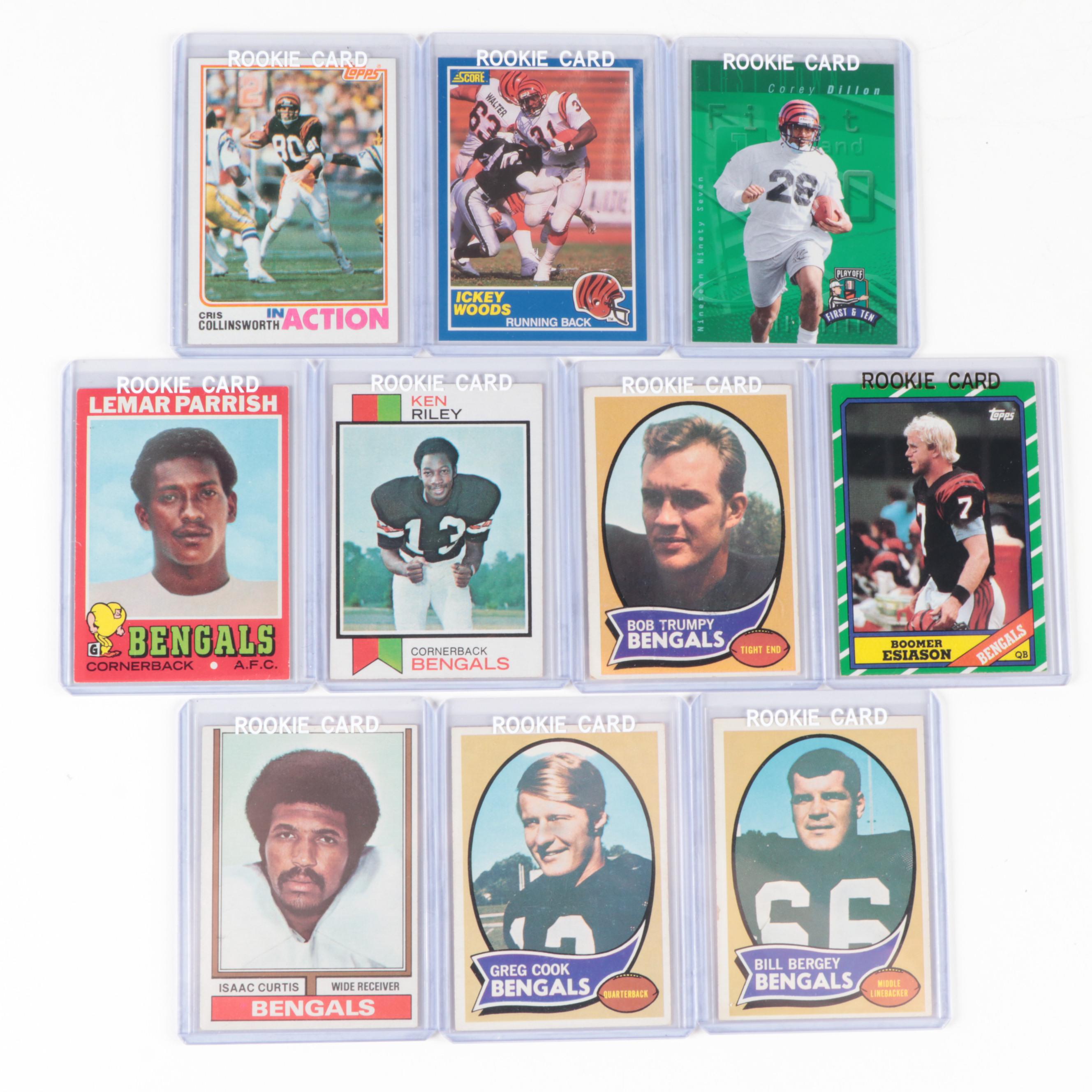Topps Cincinnati Bengals Rookie Football Cards With Griffin, More, 1970s–1990s