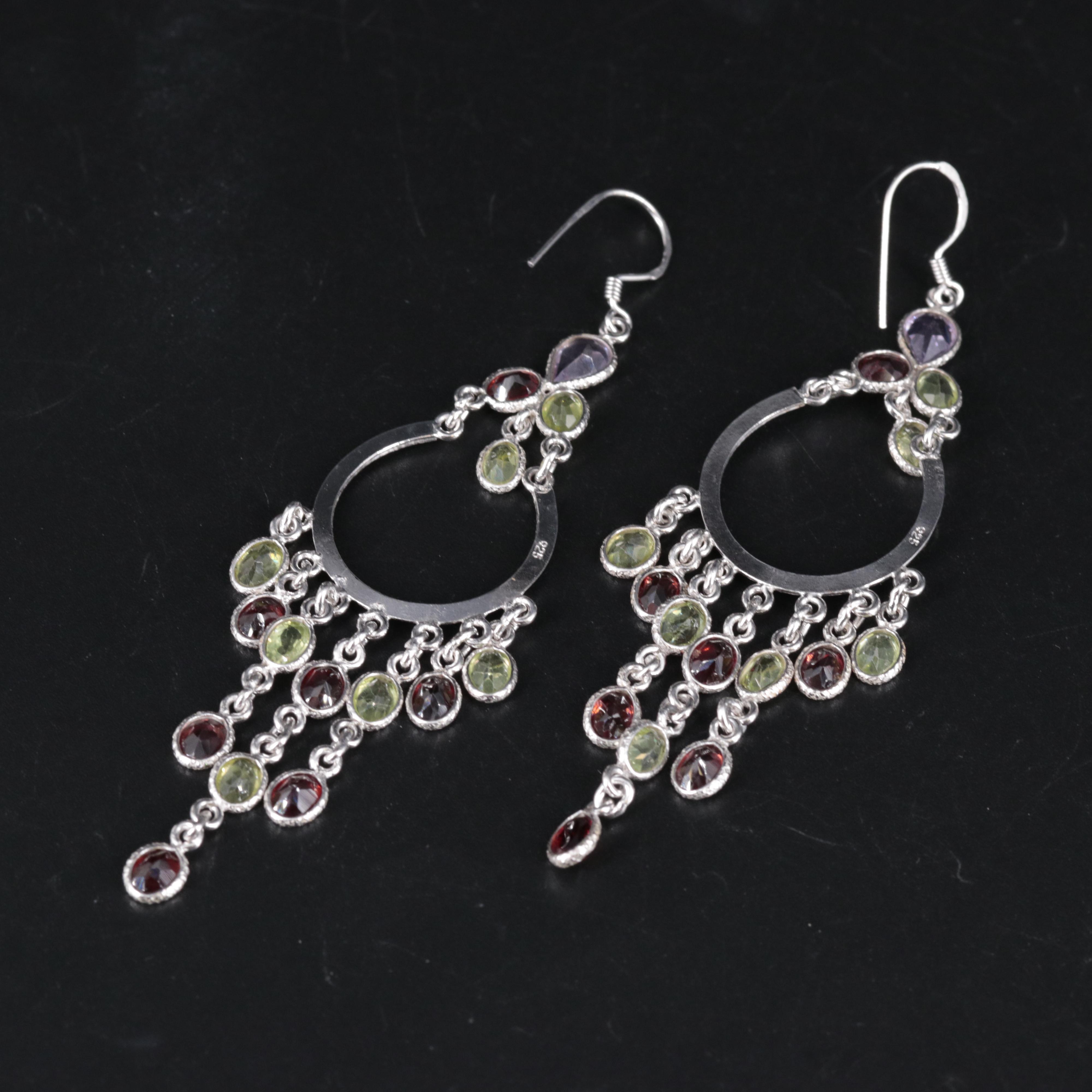 Sterling Silver Earrings Including Gemstones
