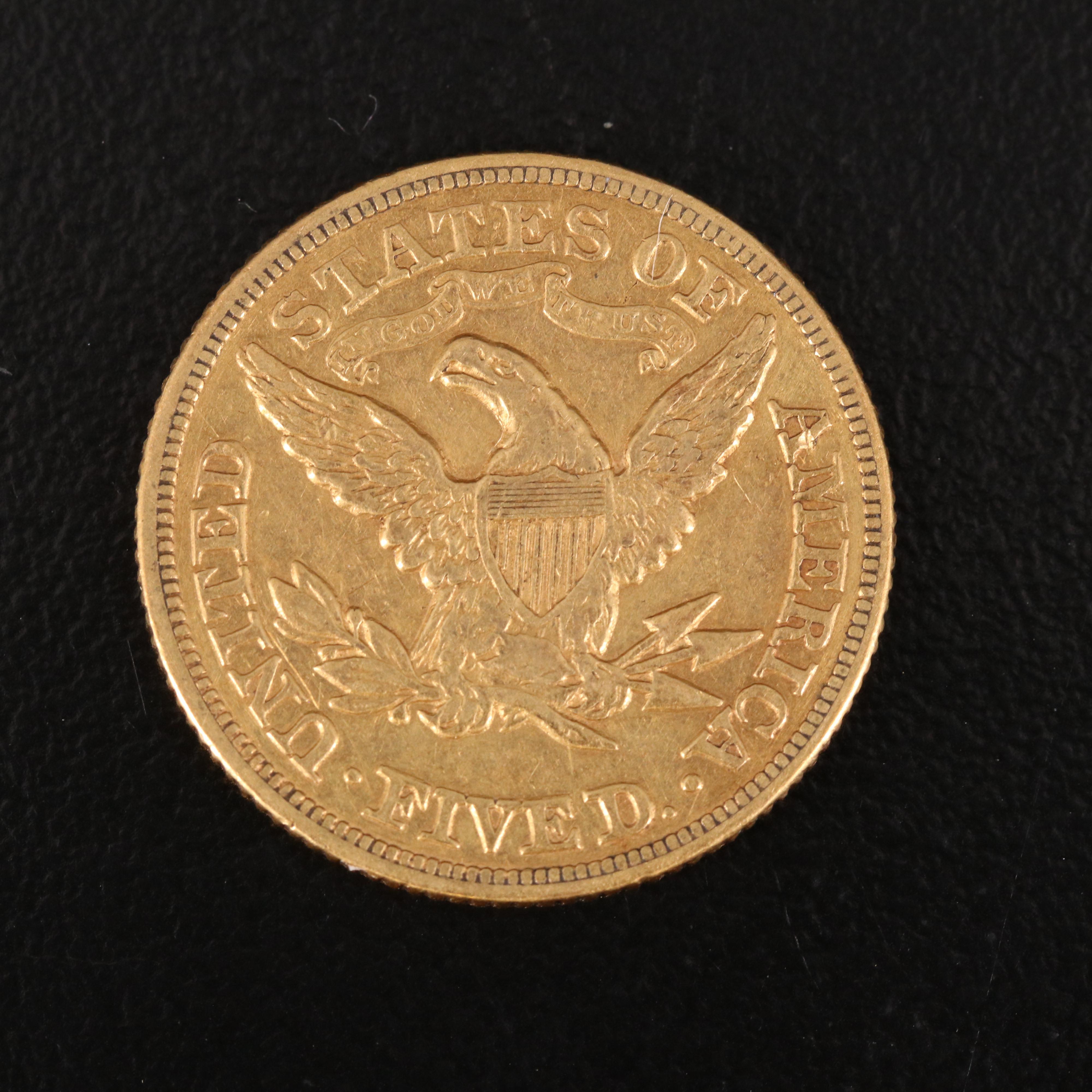 1880 Liberty Head $5 Gold Coin
