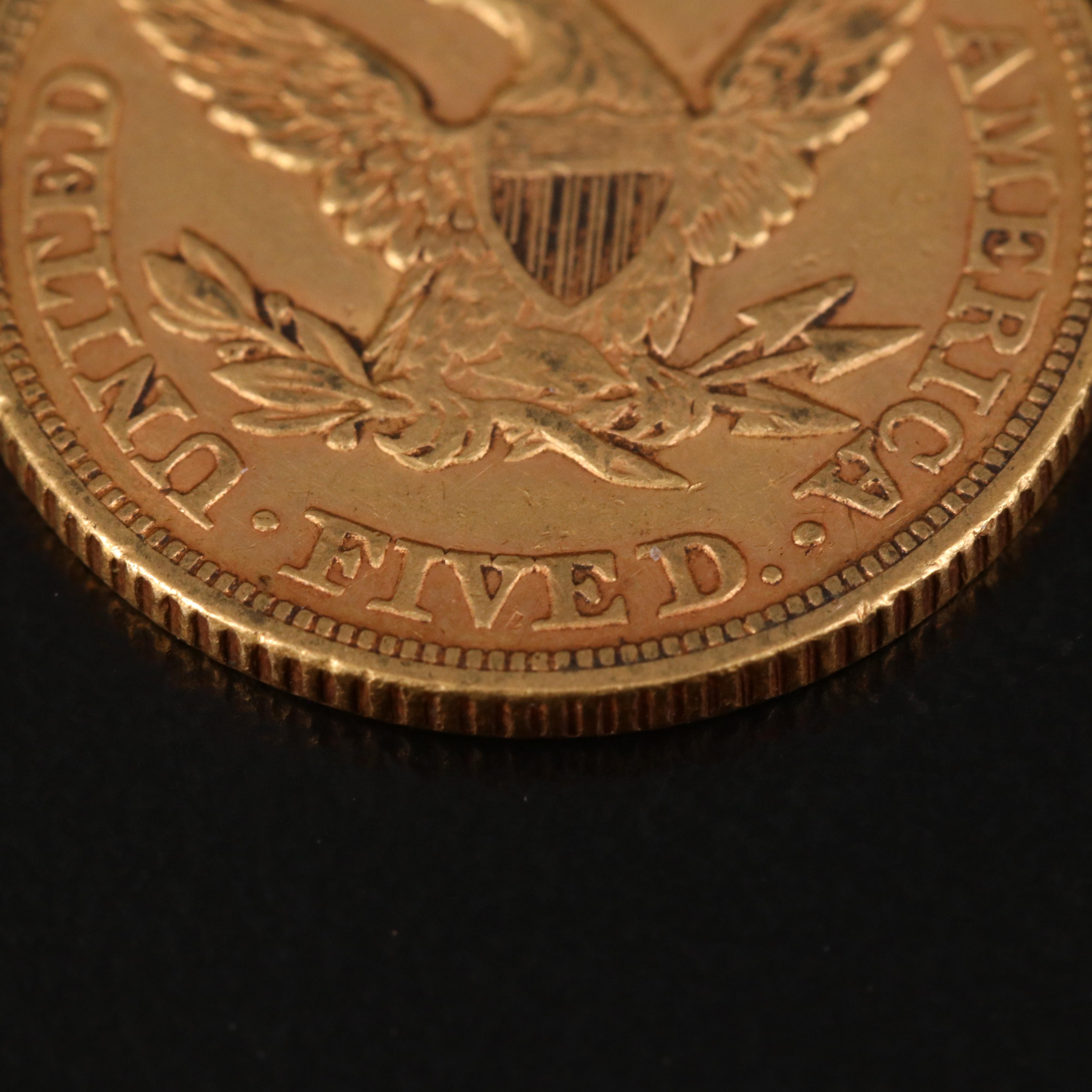 1880 Liberty Head $5 Gold Coin
