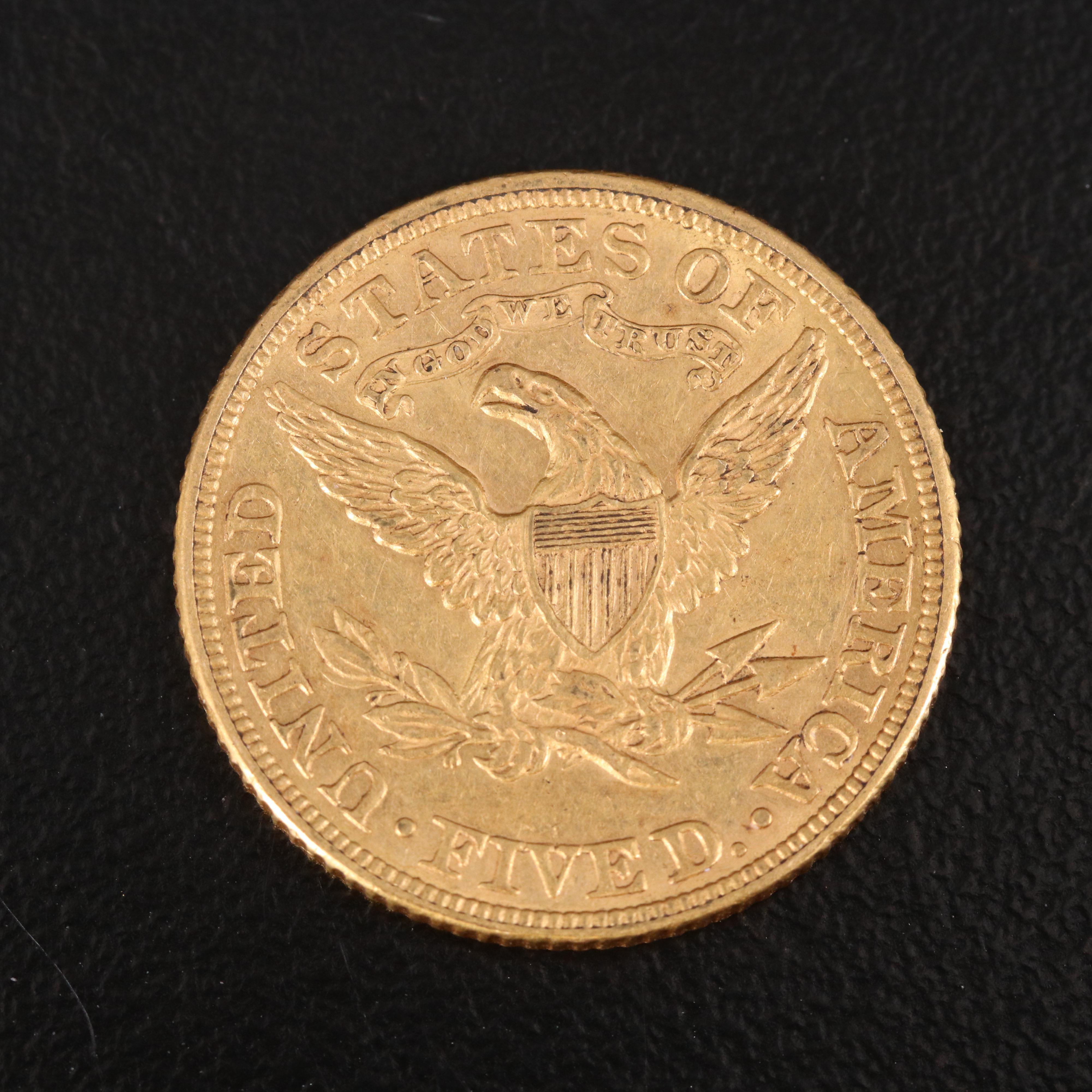 1886 Liberty Head $5 Gold Coin