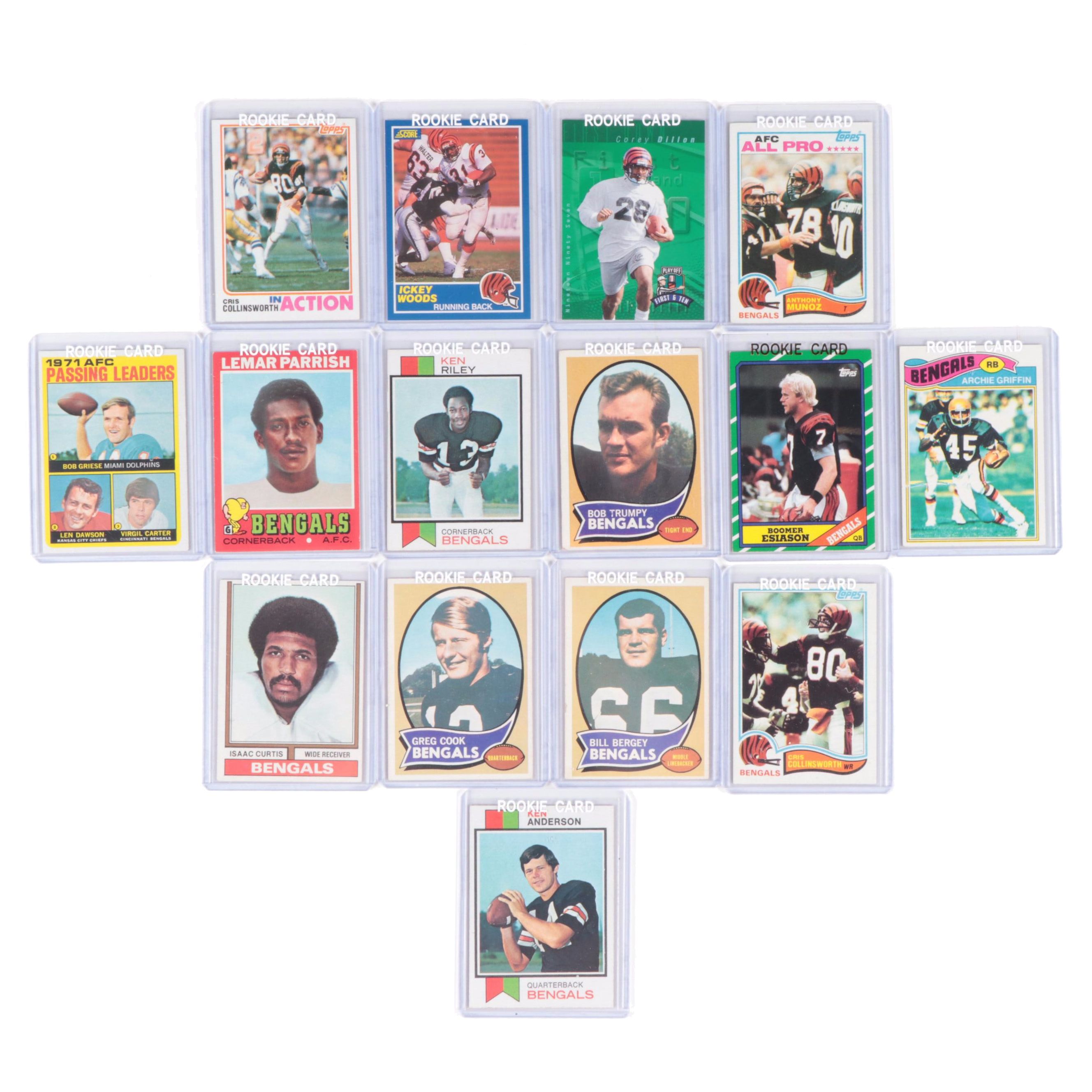 Topps Cincinnati Bengals Rookie Football Cards With Griffin, More, 1970s–1990s