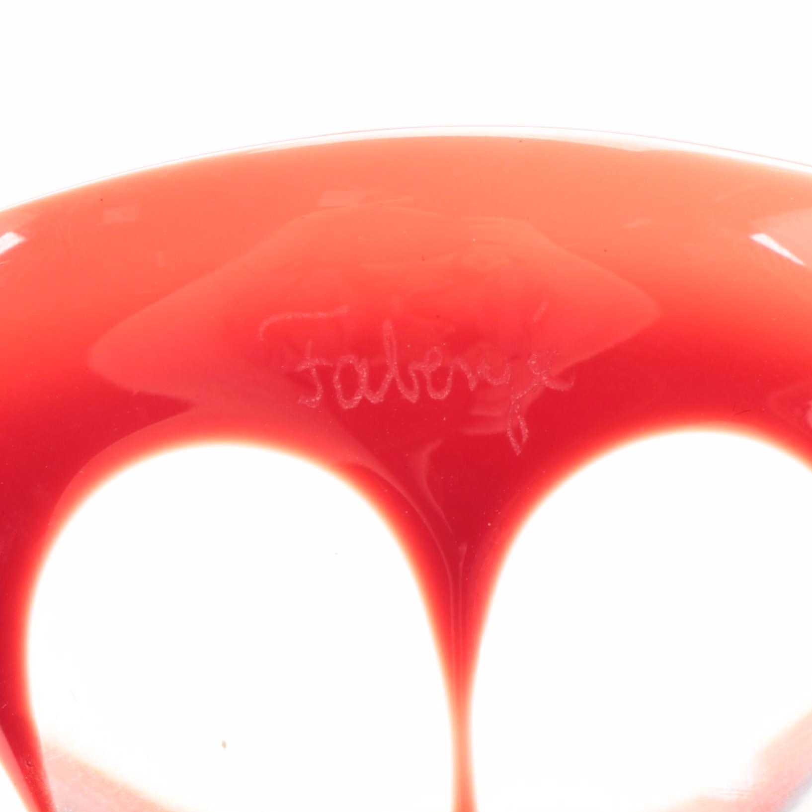 Faberge Crystal Cut to Clear Salt Cellars with Silver Spoons in Presentation Box