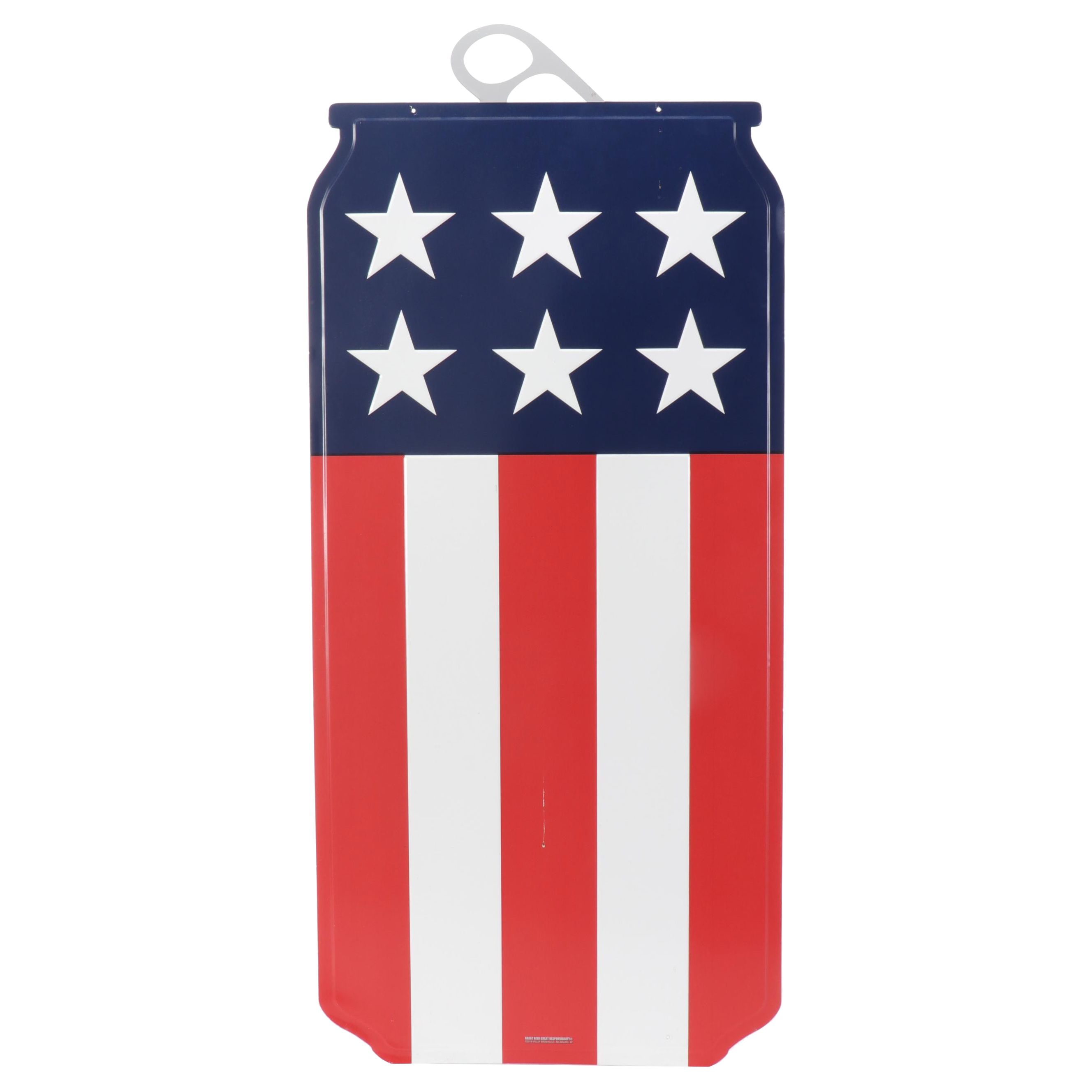 Miller Lite American Flag Beer Can Sign