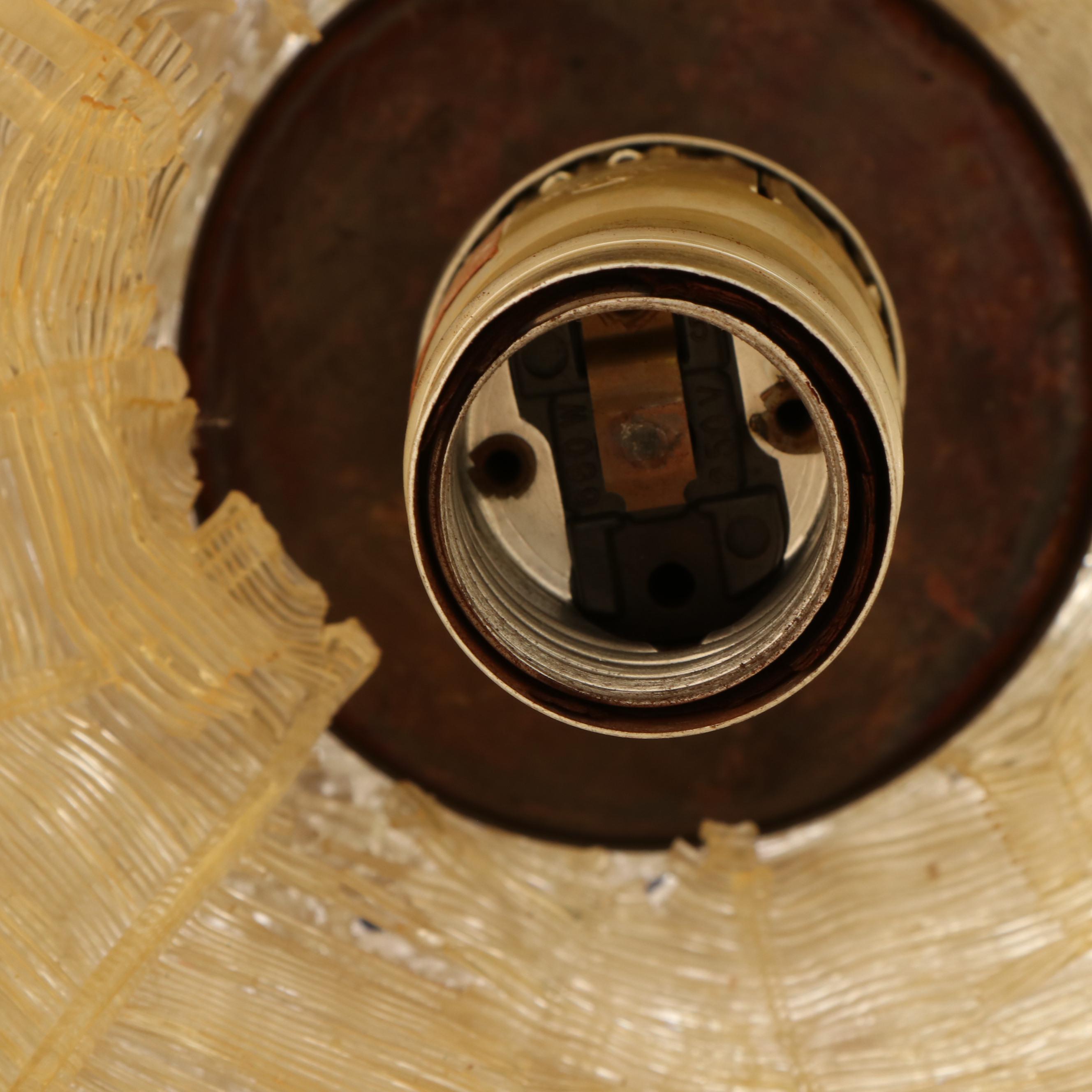 Mid Century Modern Walnut Floor Lamp with Integrated Side Table