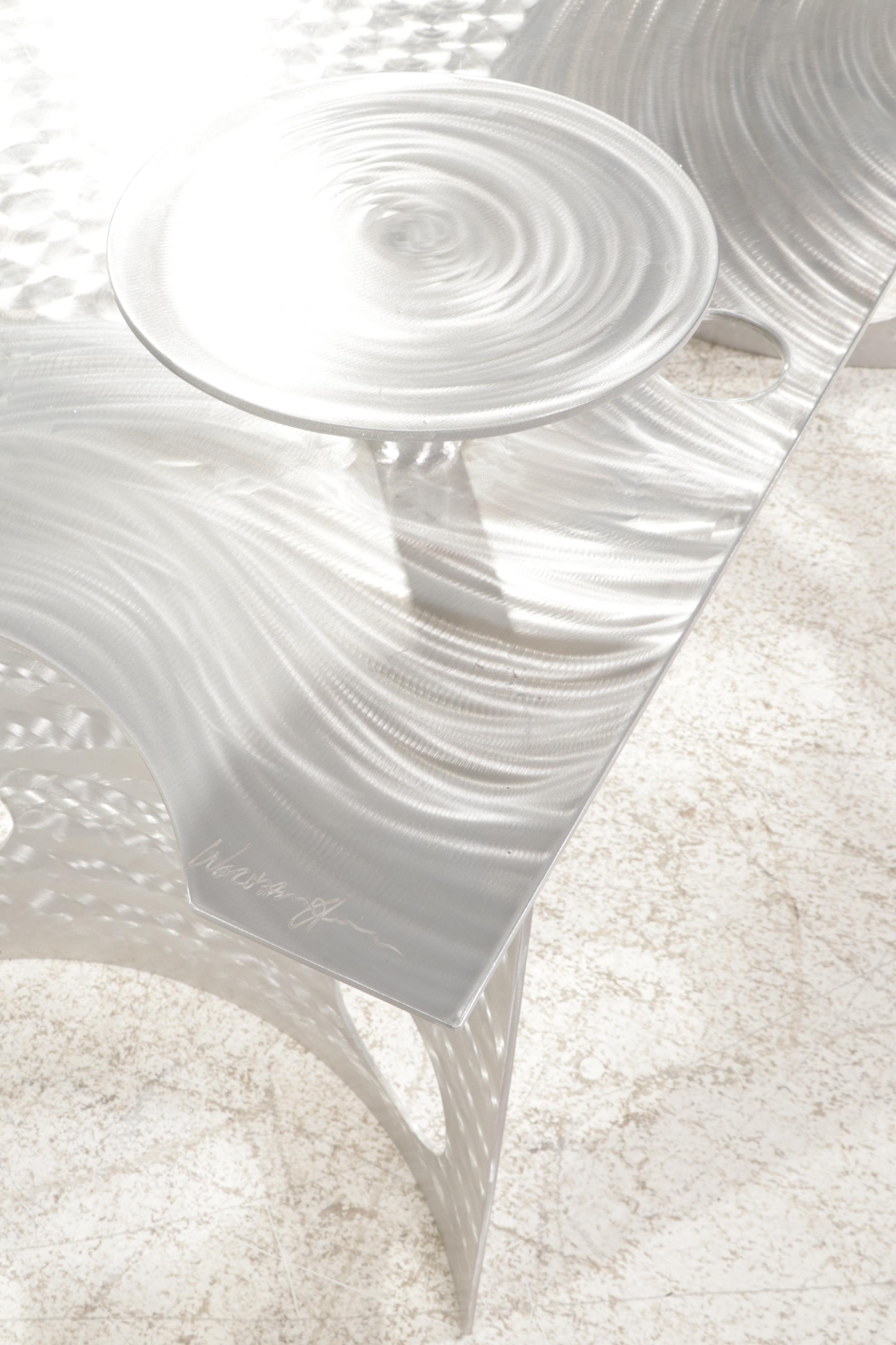 Mac Worthington Postmodern Machine-Brushed Aluminum Desk