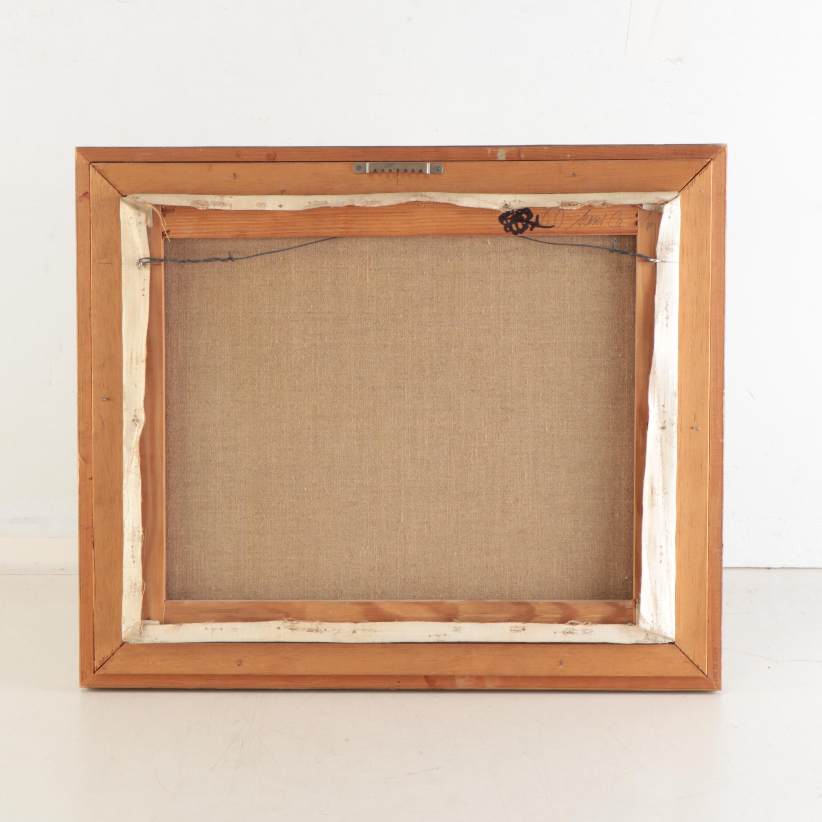 Parisian Boulevard Scene Oil Painting