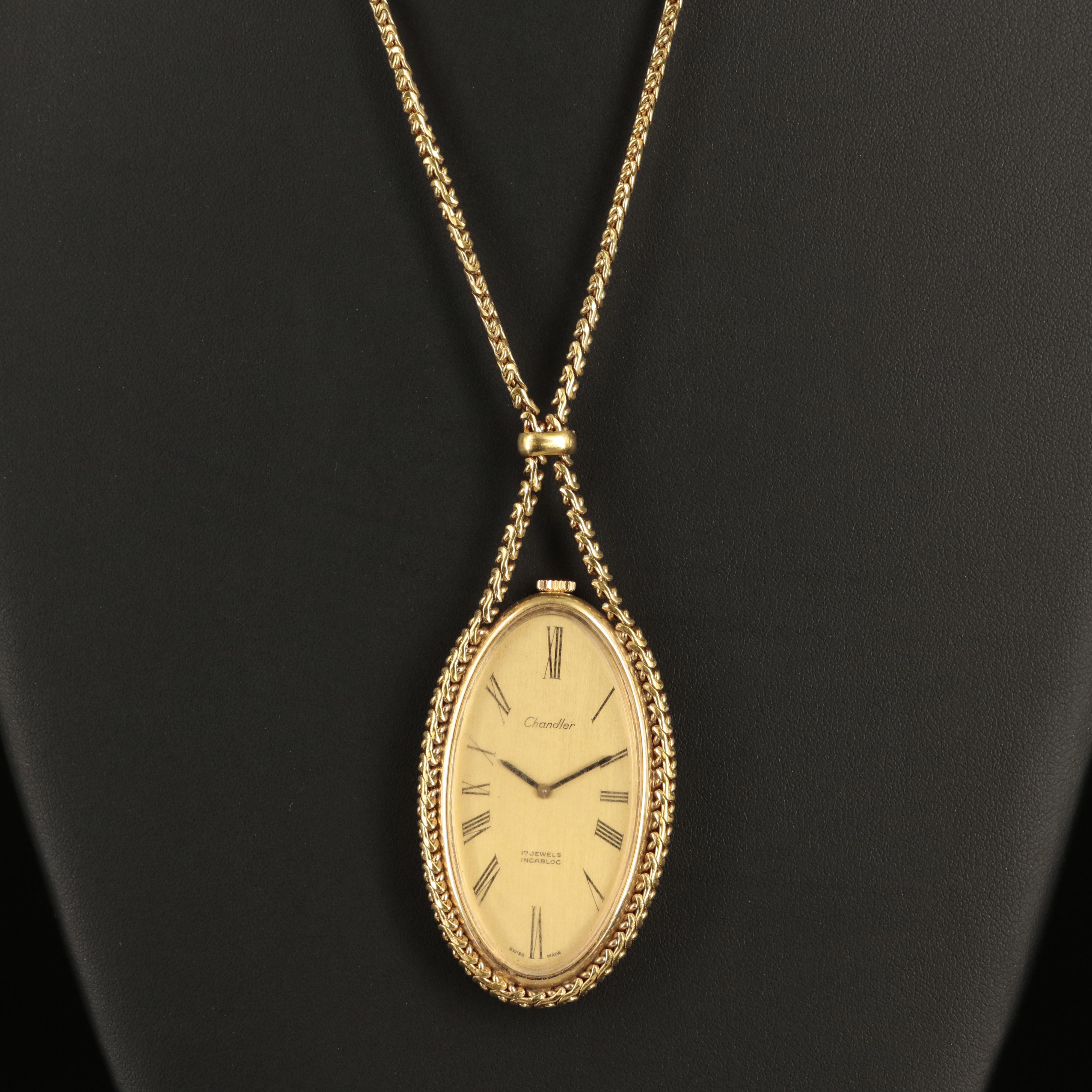 Vintage Chandler Swiss Made Pendant Timepiece