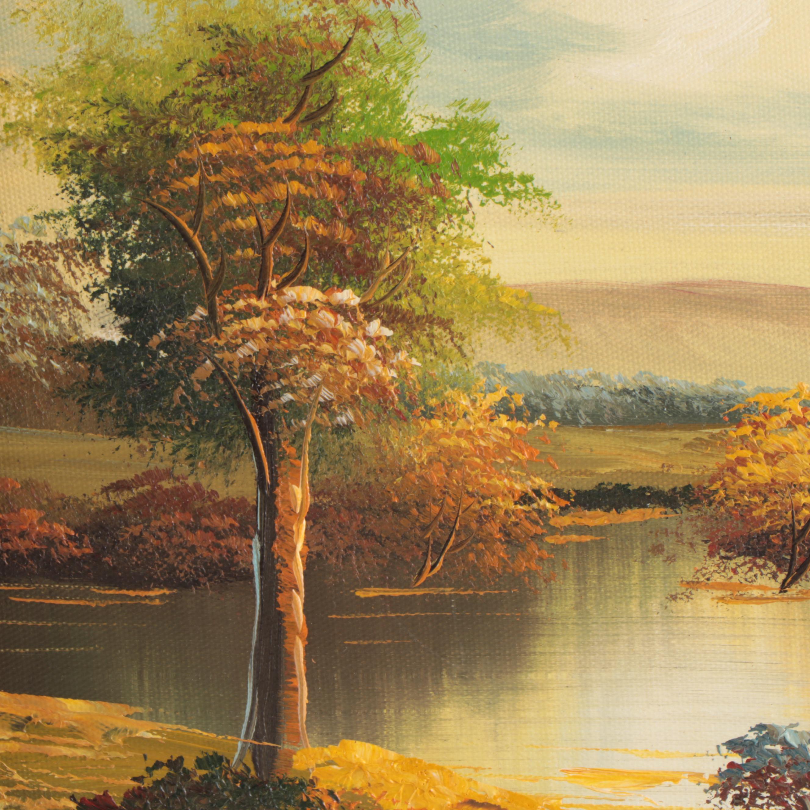 Lake Landscape Oil Paintings
