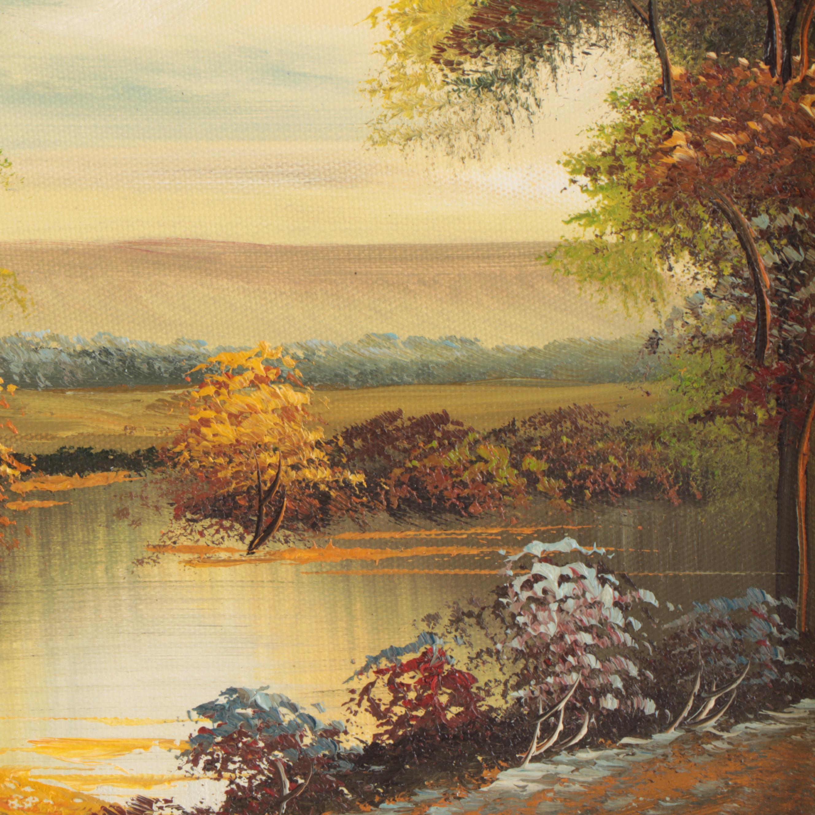 Lake Landscape Oil Paintings
