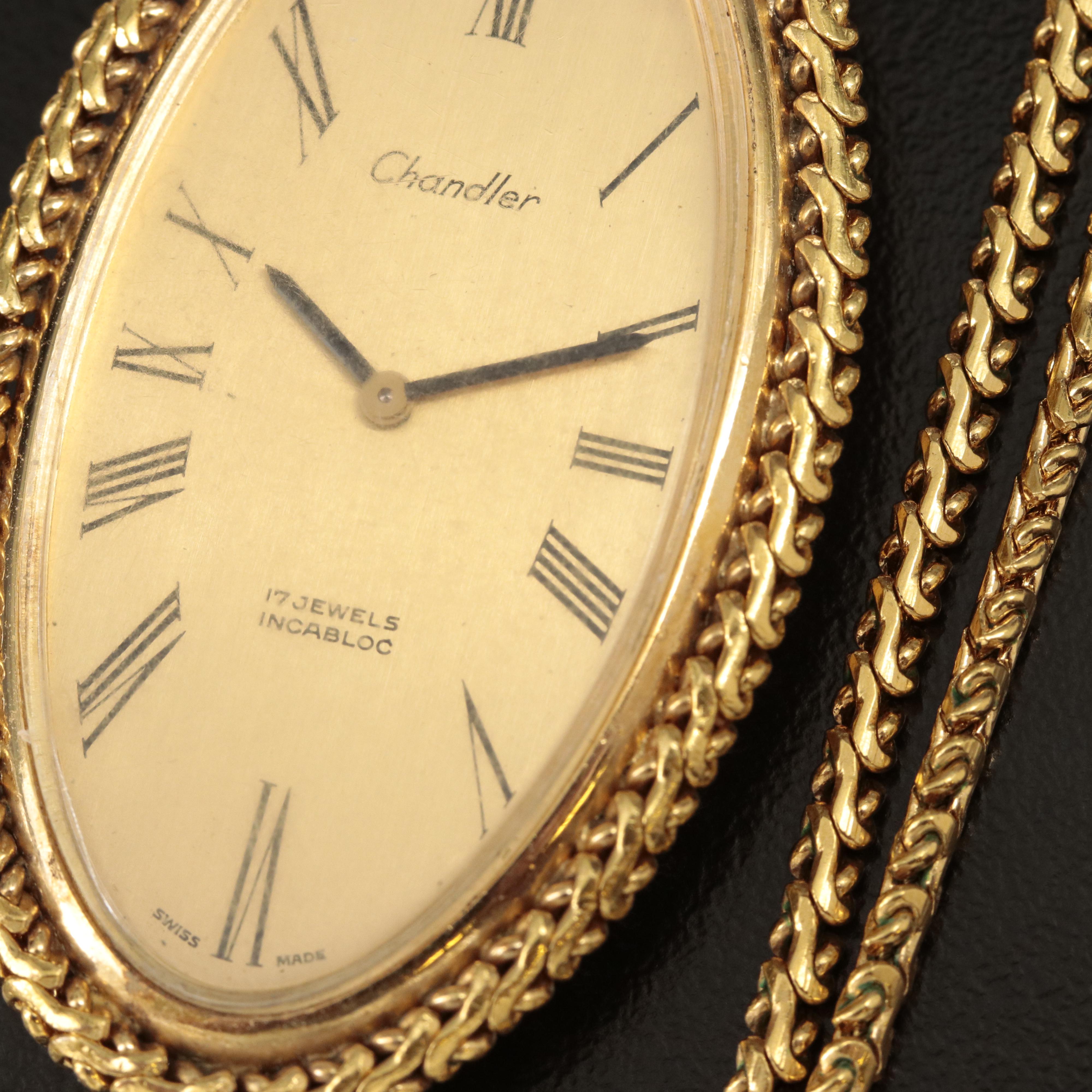 Vintage Chandler Swiss Made Pendant Timepiece