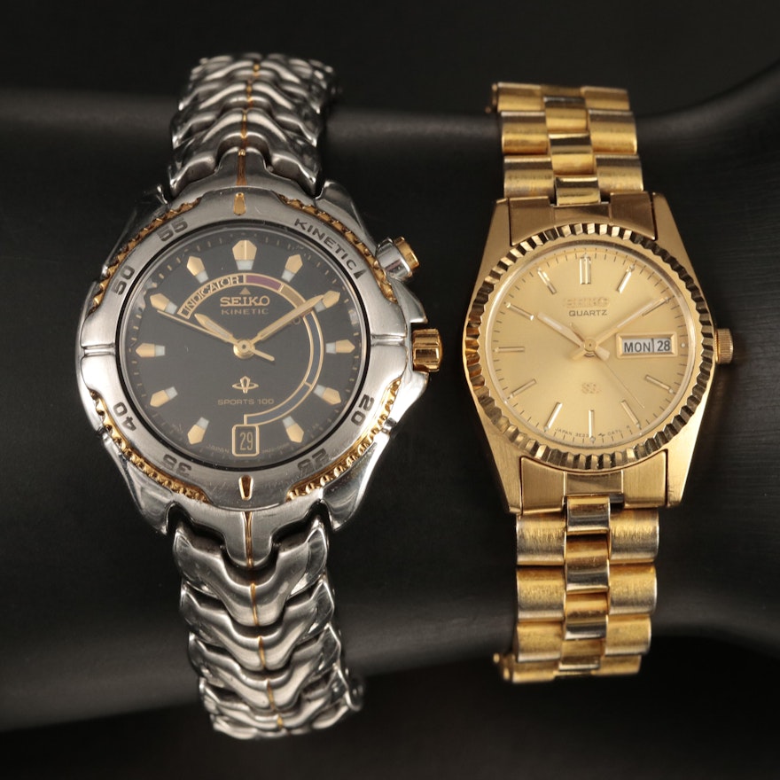 Seiko Kinetic and Quartz Wristwatches