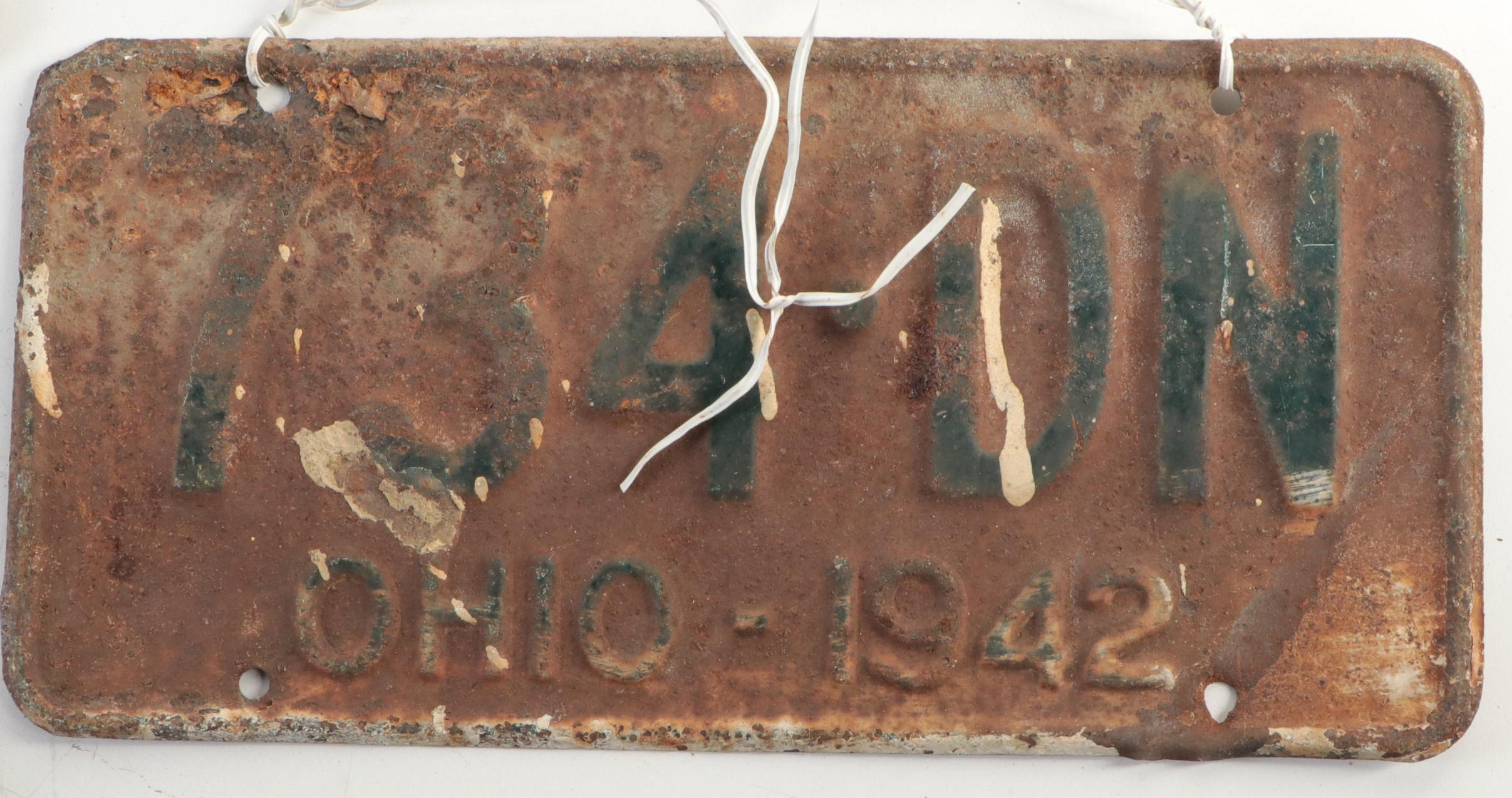 Ohio State Vehicle License Plates, 20th Century