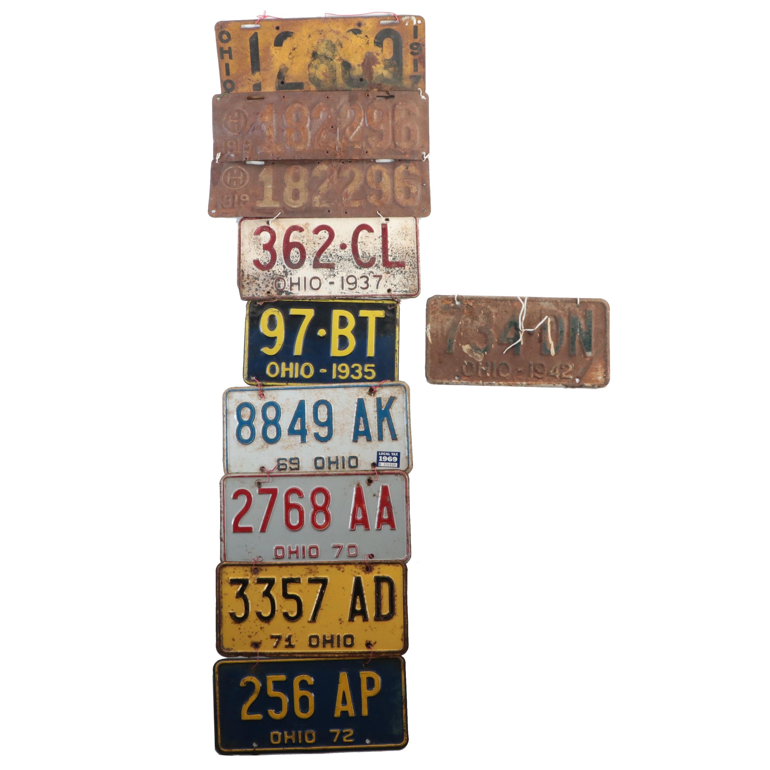 Ohio State Vehicle License Plates, 20th Century