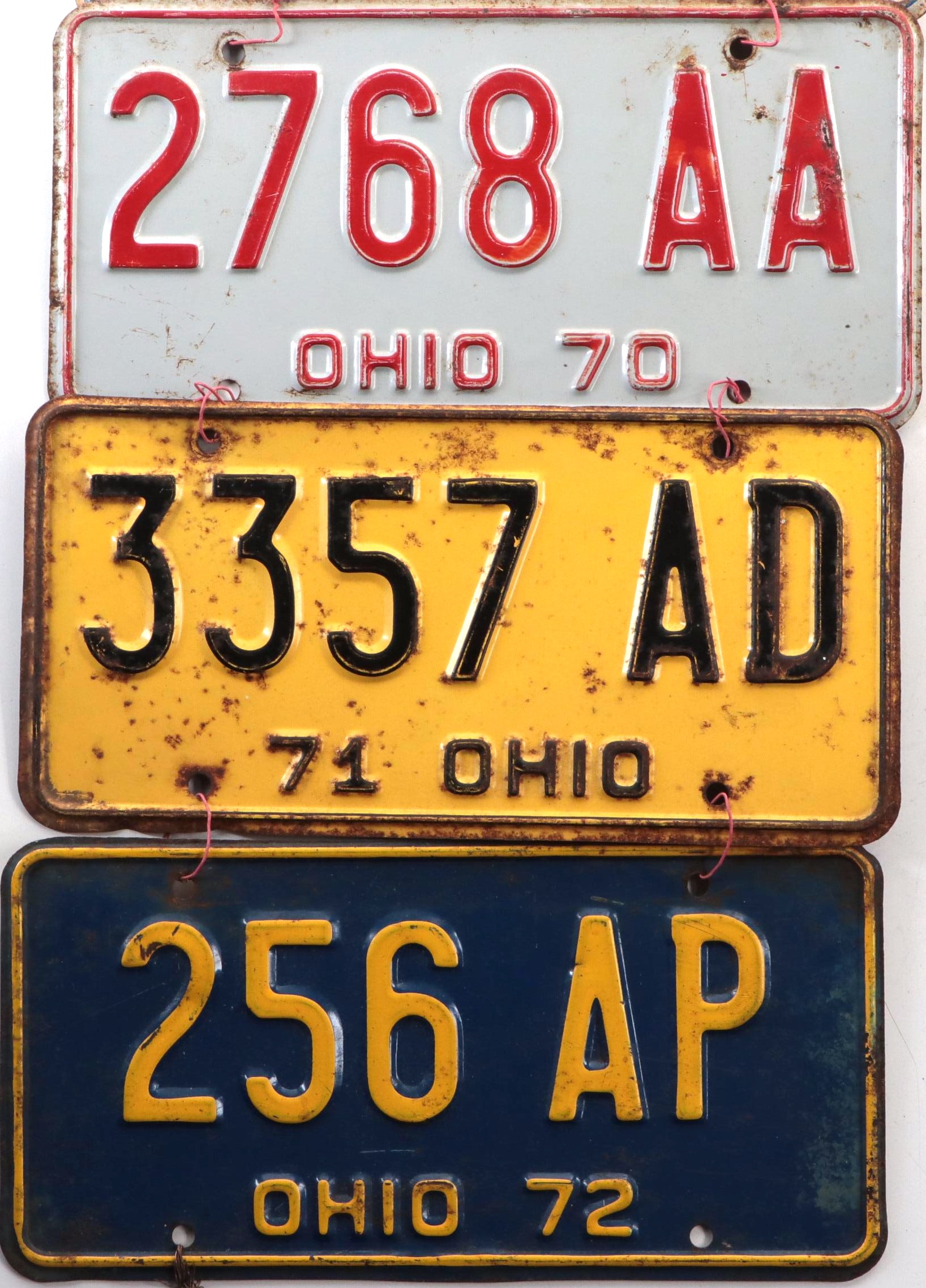 Ohio State Vehicle License Plates, 20th Century