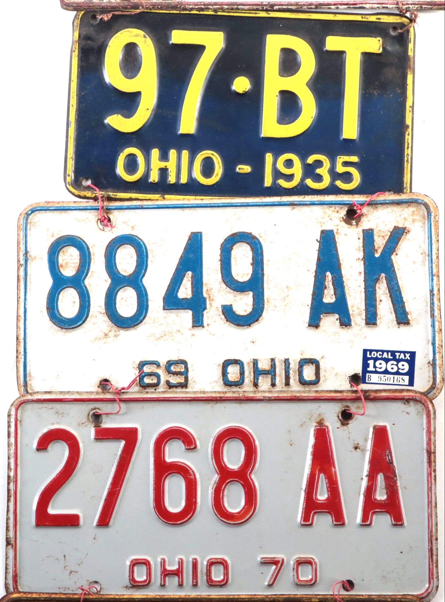 Ohio State Vehicle License Plates, 20th Century