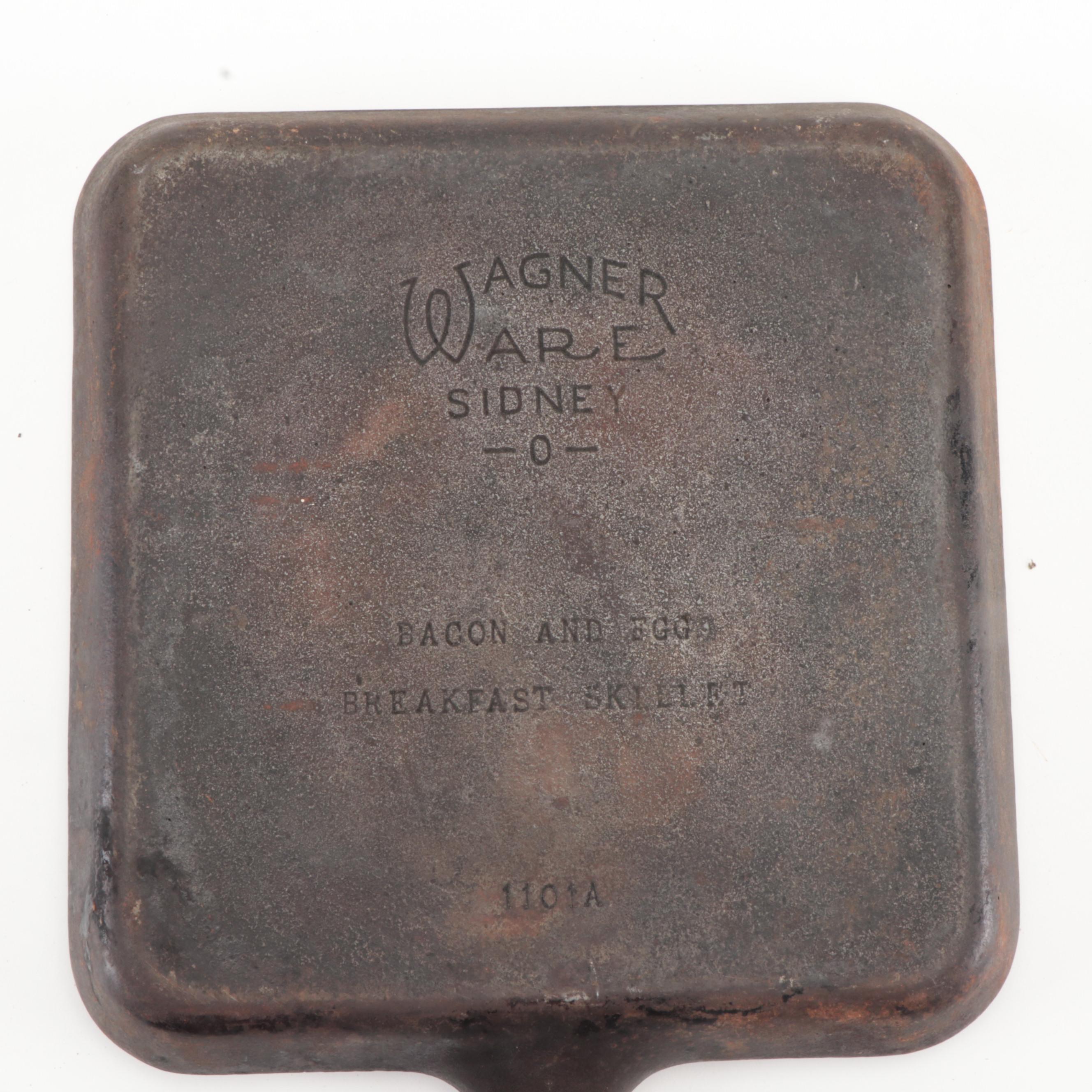 Wagner Bacon and Egg Breakfast Skillet with Other Cast Iron Cookware