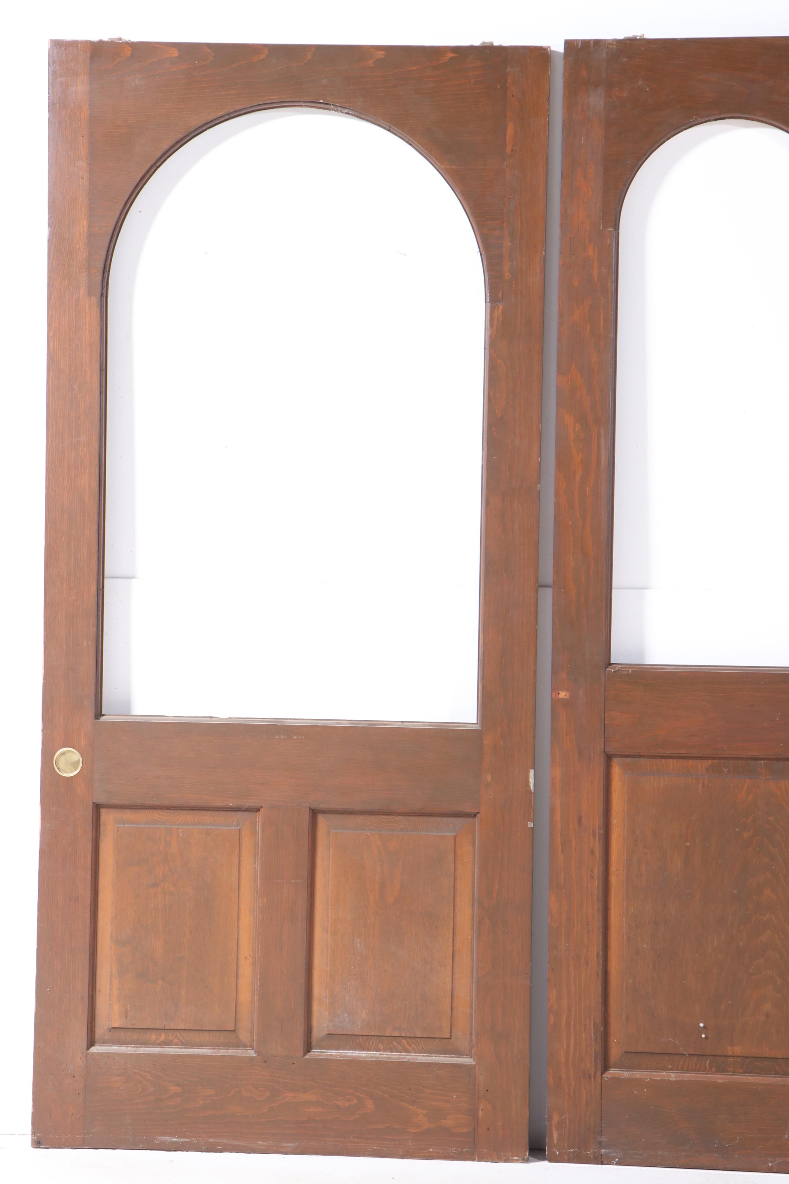 Seven Custom Oak Interior Doors with Raised Panels