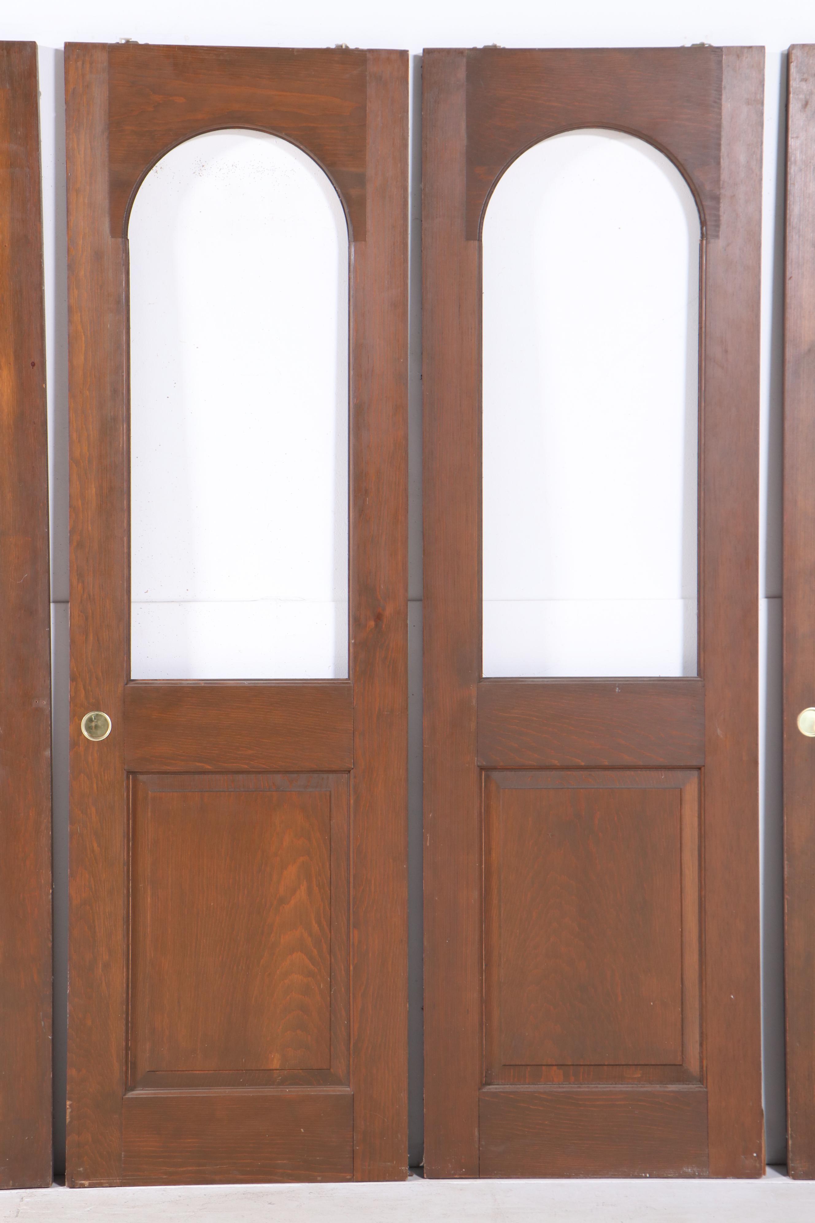 Seven Custom Oak Interior Doors with Raised Panels