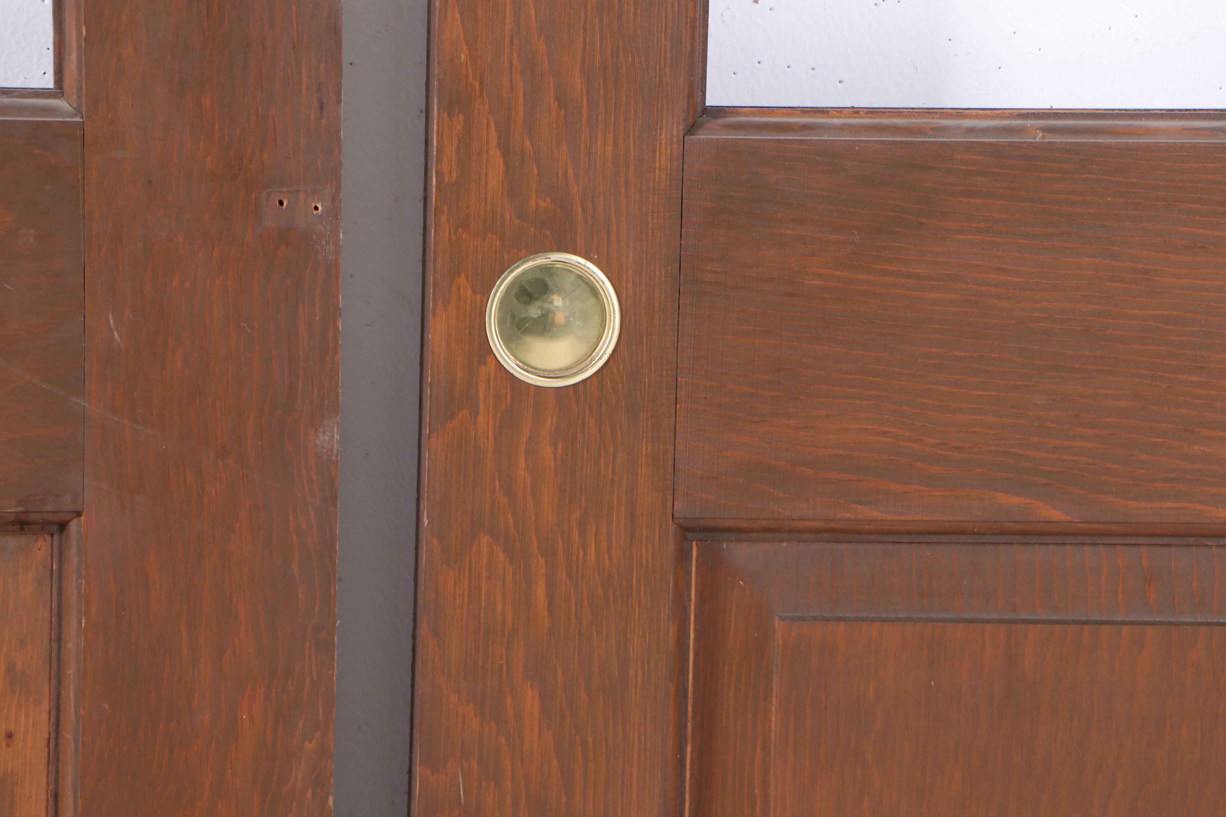 Seven Custom Oak Interior Doors with Raised Panels