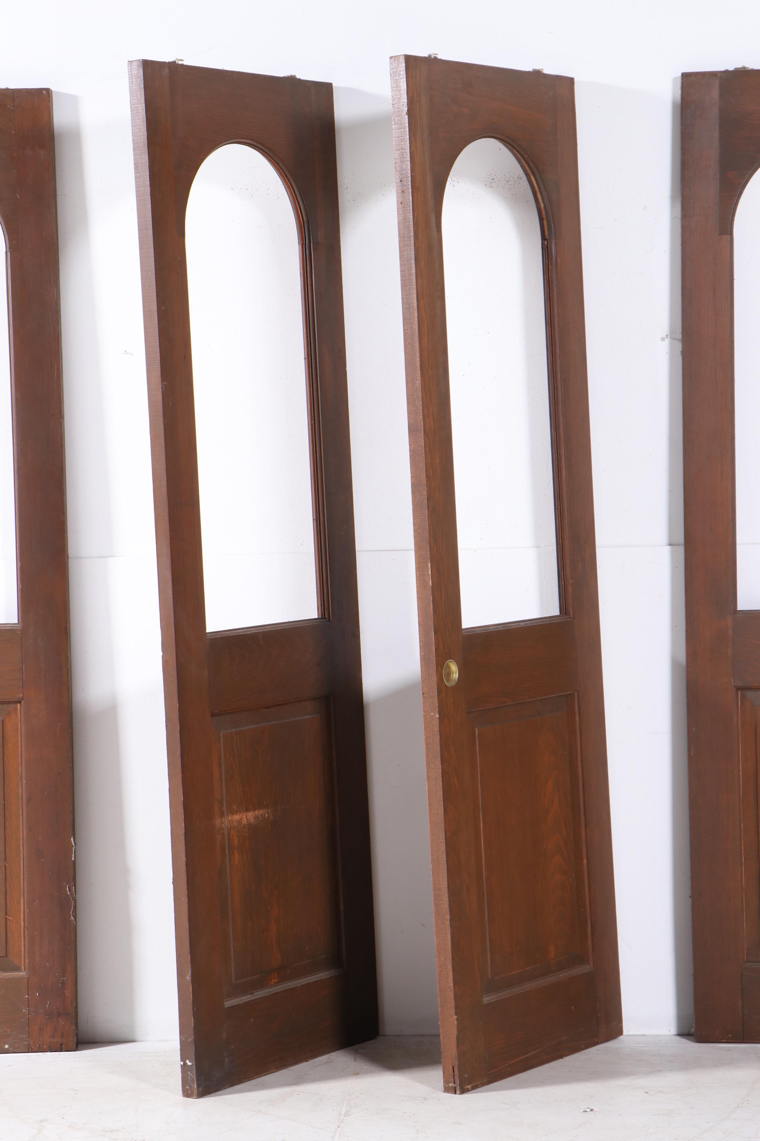 Seven Custom Oak Interior Doors with Raised Panels