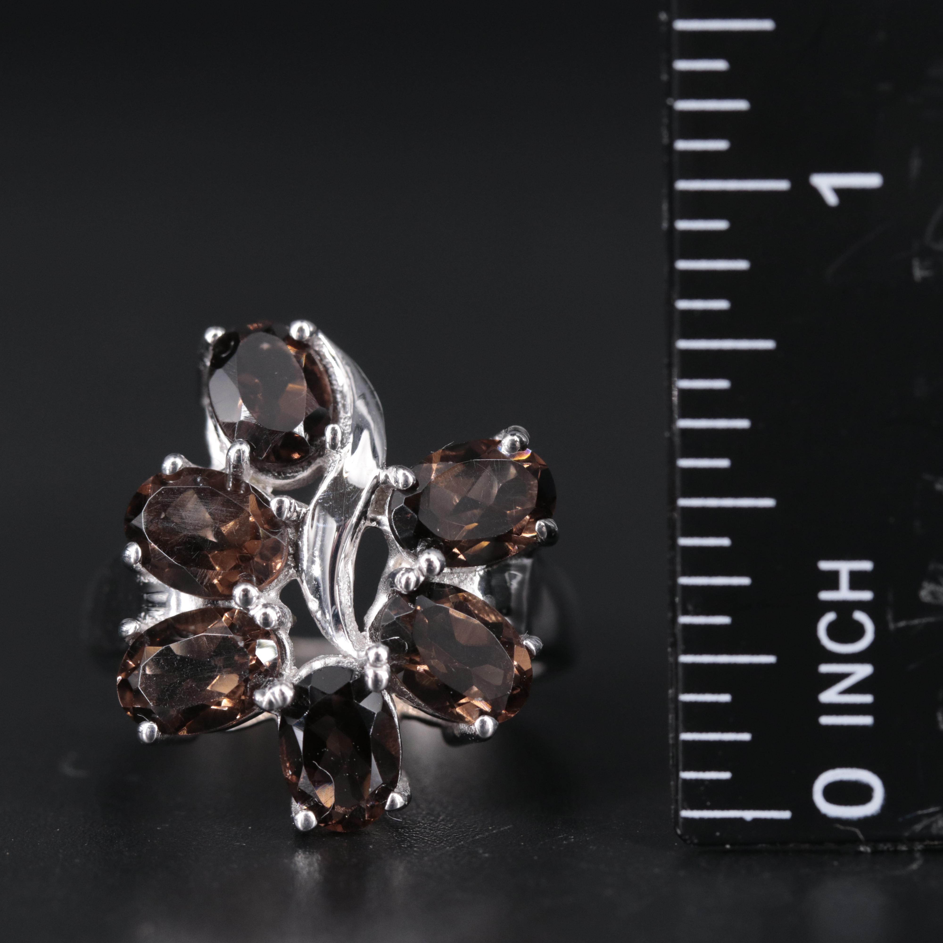 Sterling Silver Ring Including Gemstones