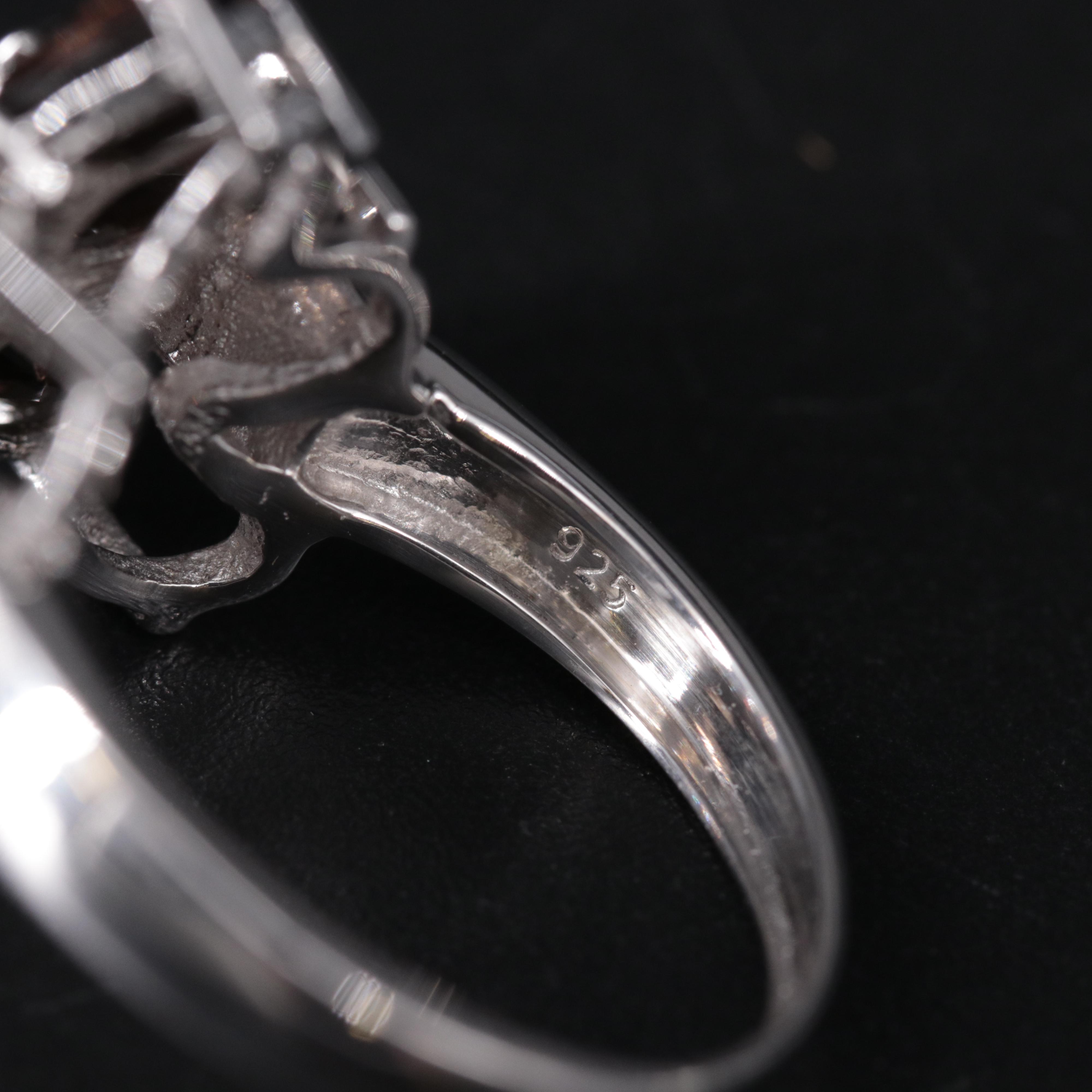 Sterling Silver Ring Including Gemstones