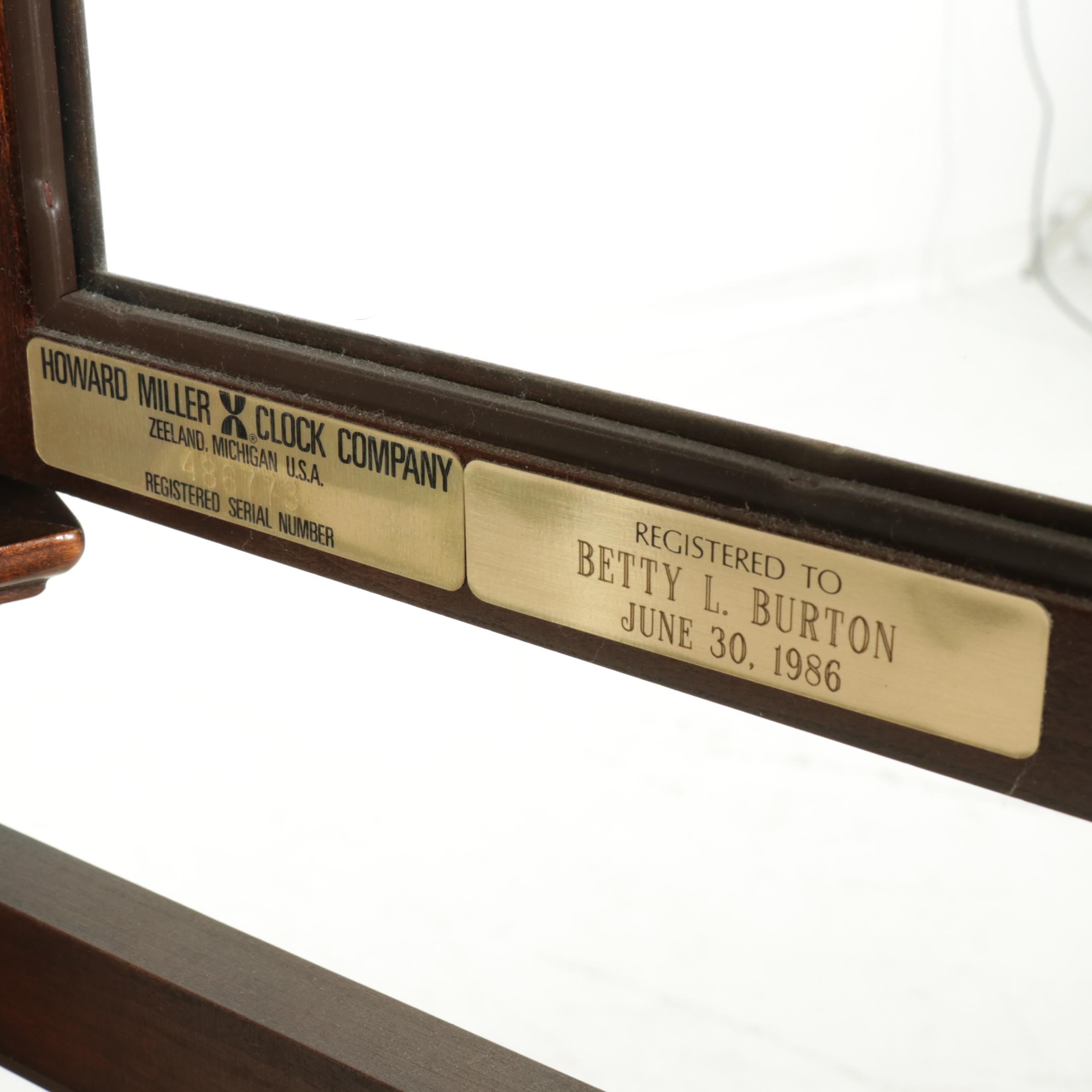 Howard Miller Federal Style Walnut Grandfather Clock, Late 20th Century