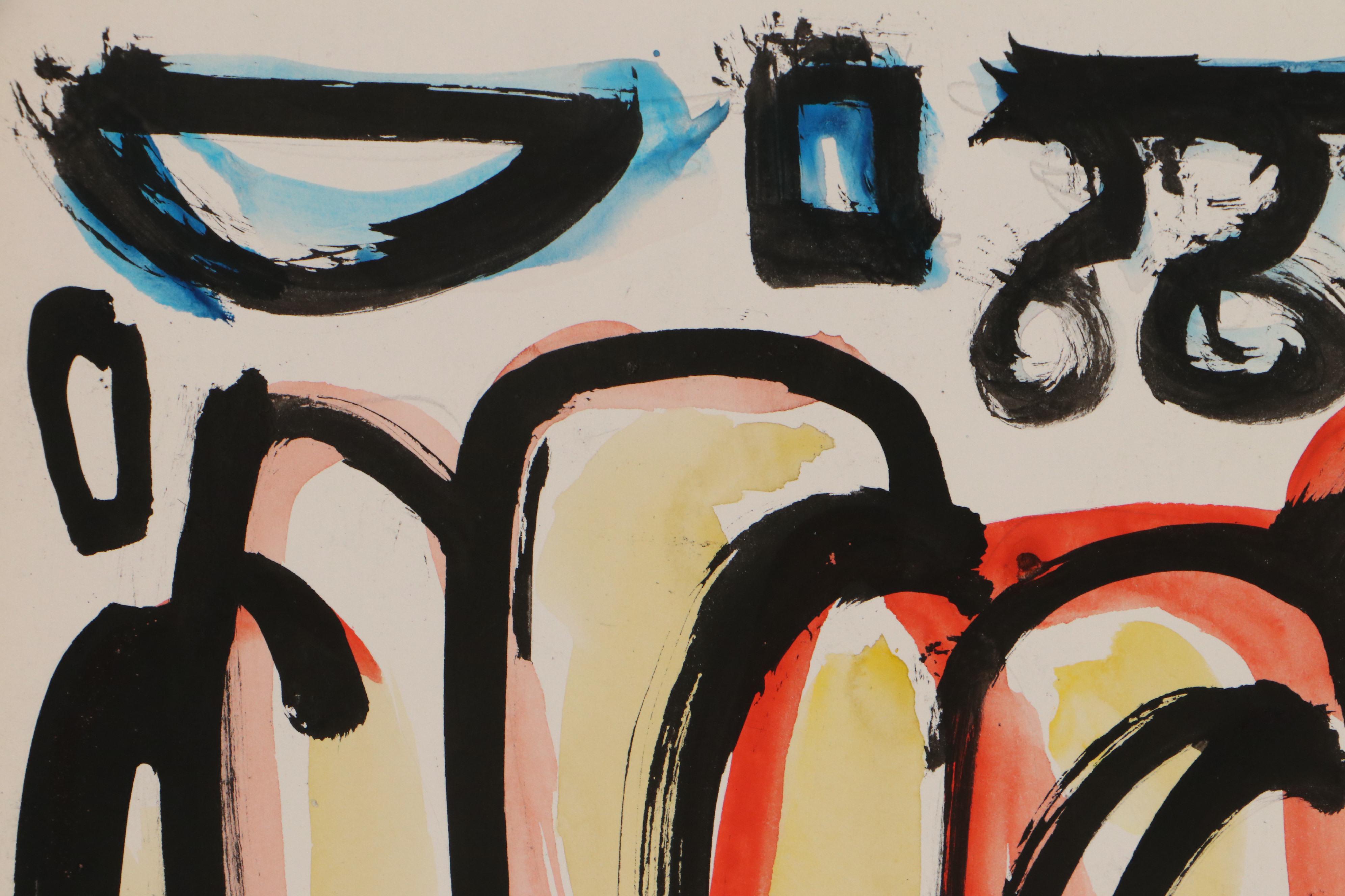 Jack Meanwell Abstract Watercolor Painting