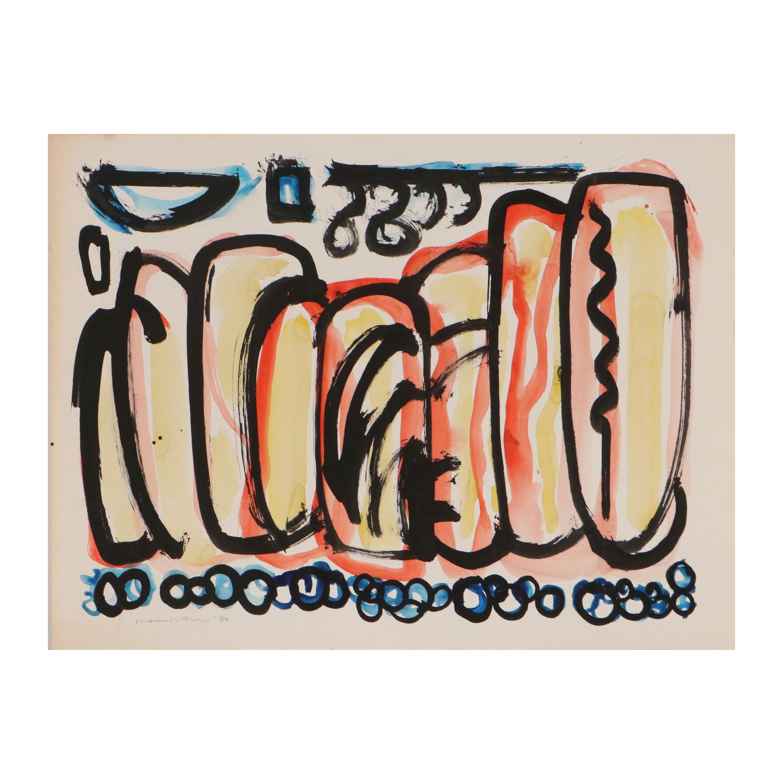 Jack Meanwell Abstract Watercolor Painting