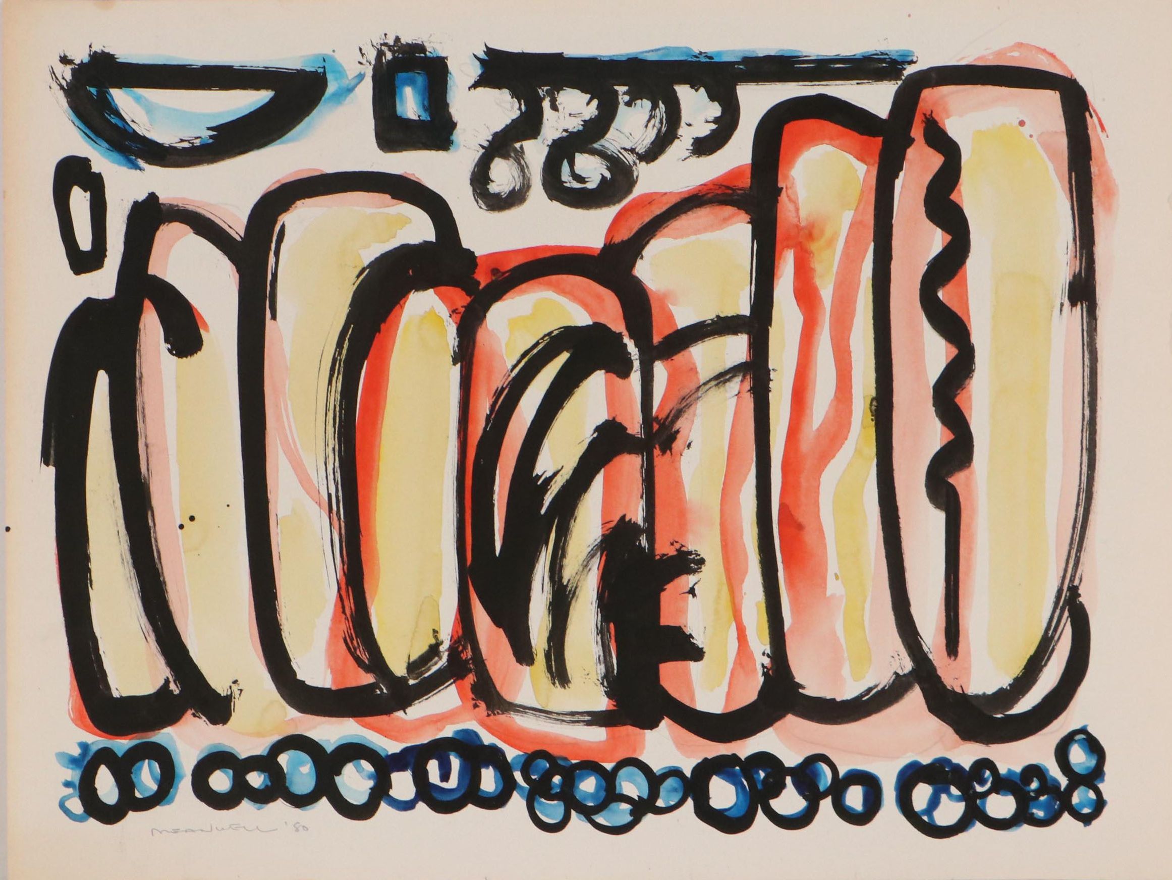 Jack Meanwell Abstract Watercolor Painting