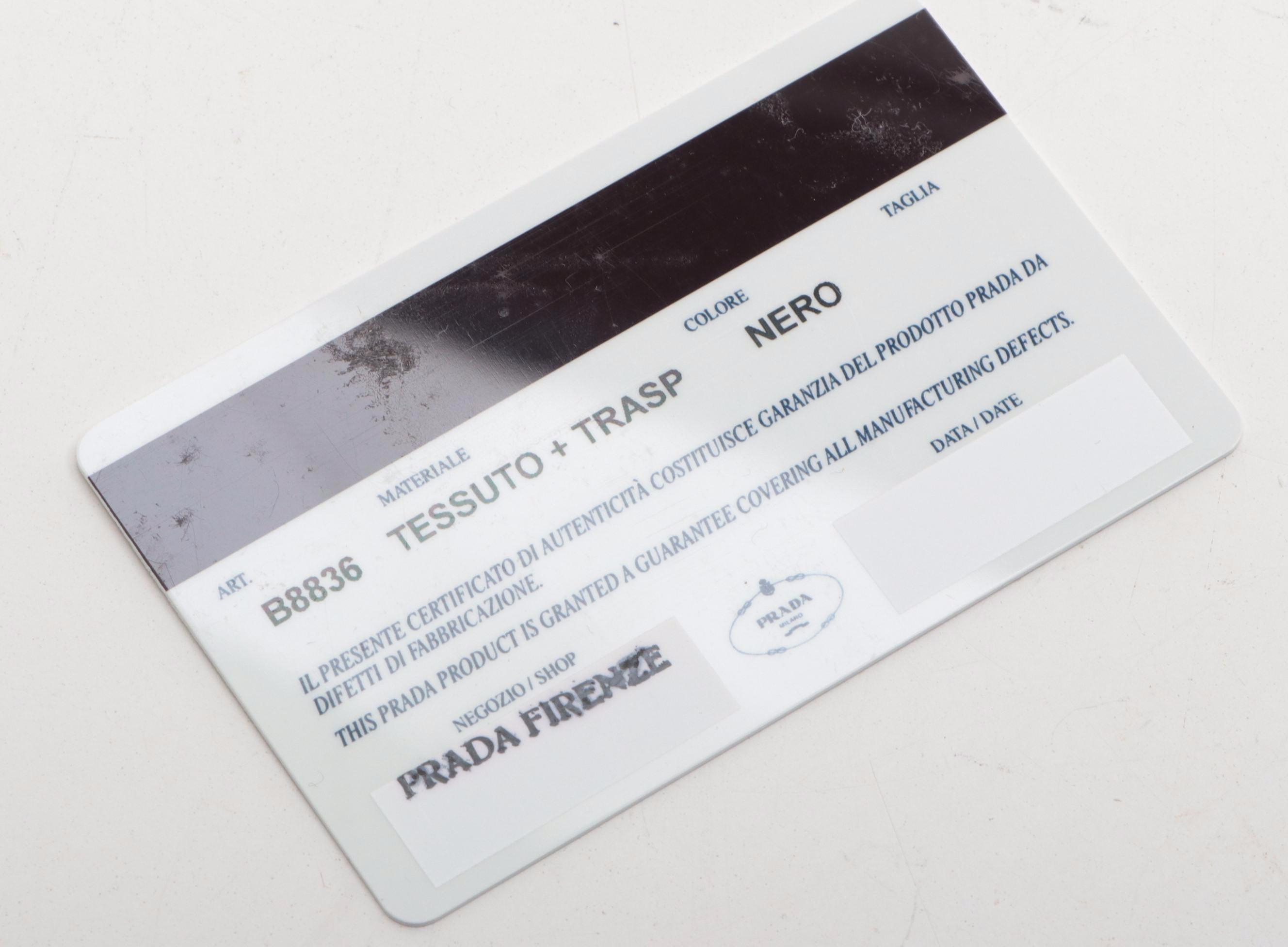 Prada Acrylic Handle Shoulder Bag in Black Tessuto Nylon