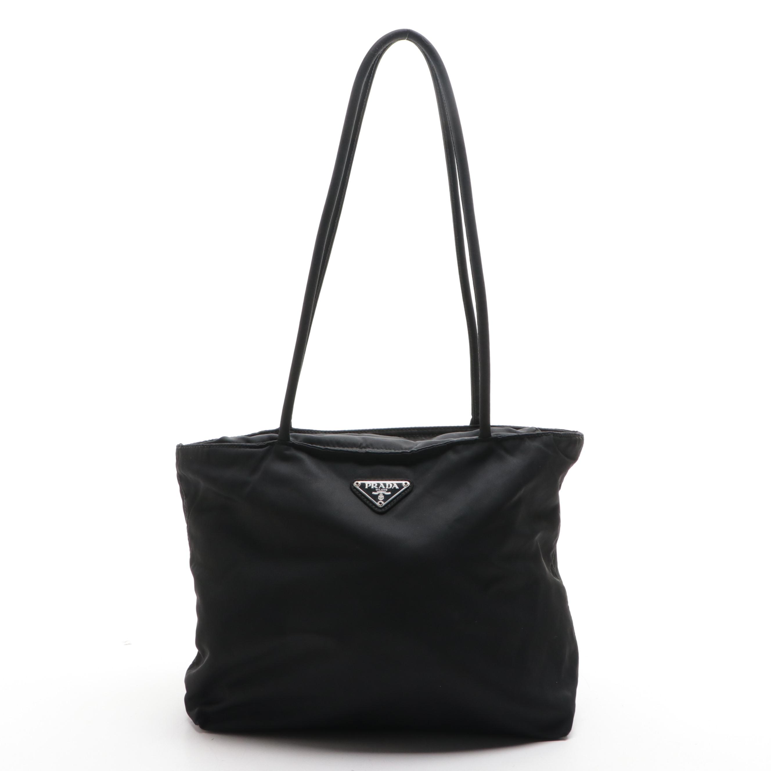 Prada Shoulder Bag in Black Nylon Twill