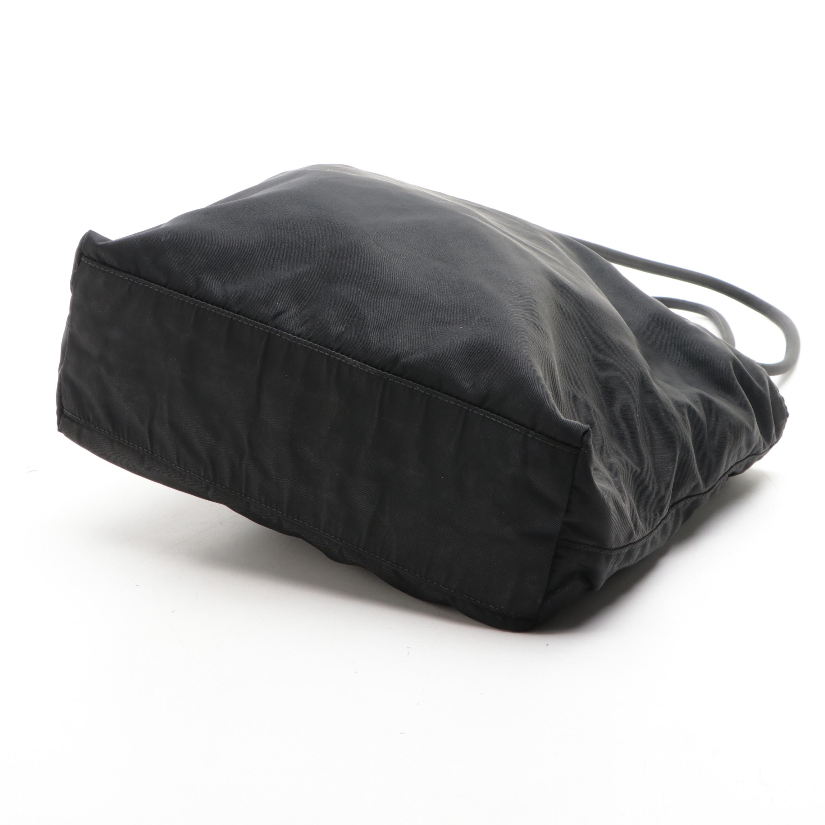 Prada Shoulder Bag in Black Nylon Twill