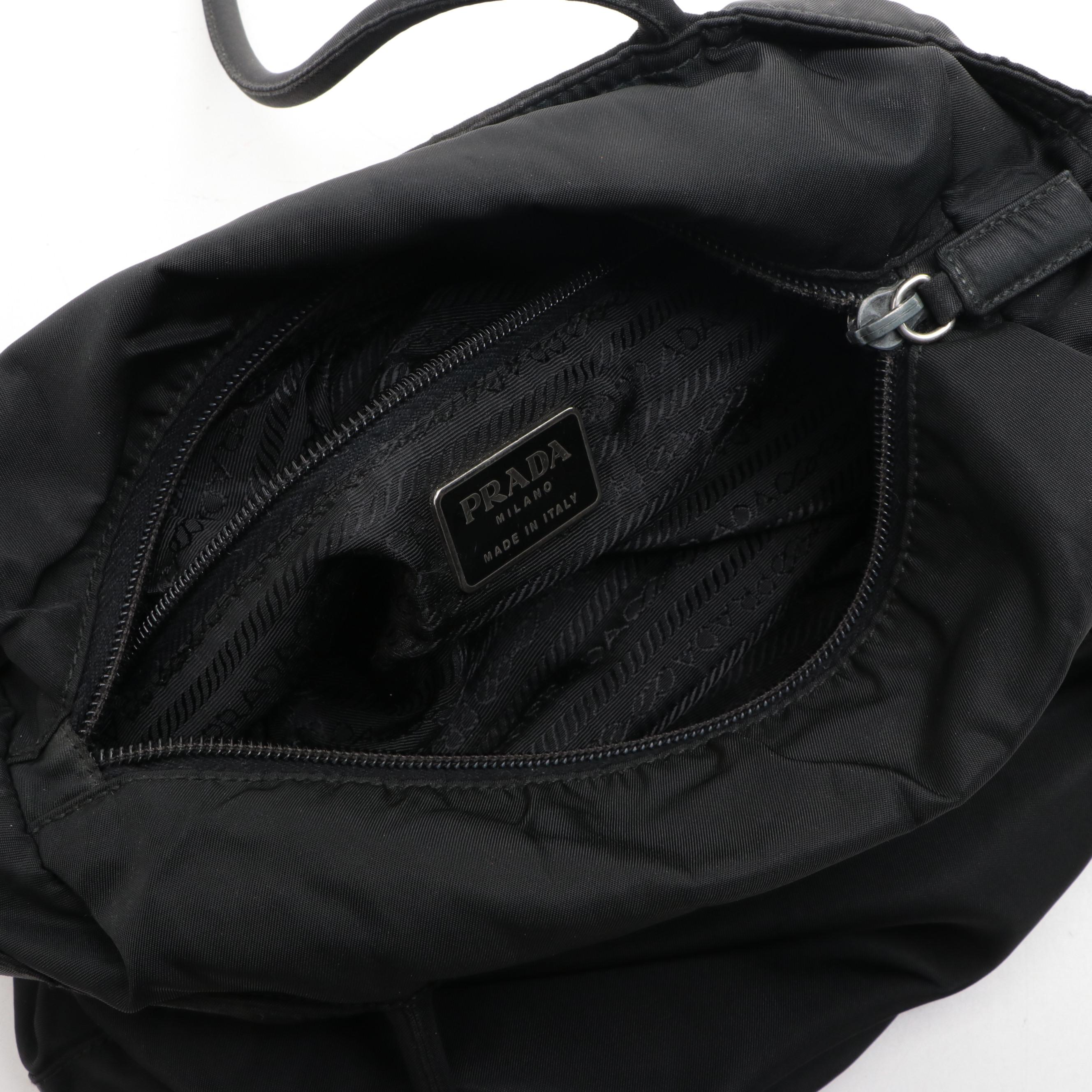 Prada Shoulder Bag in Black Nylon Twill