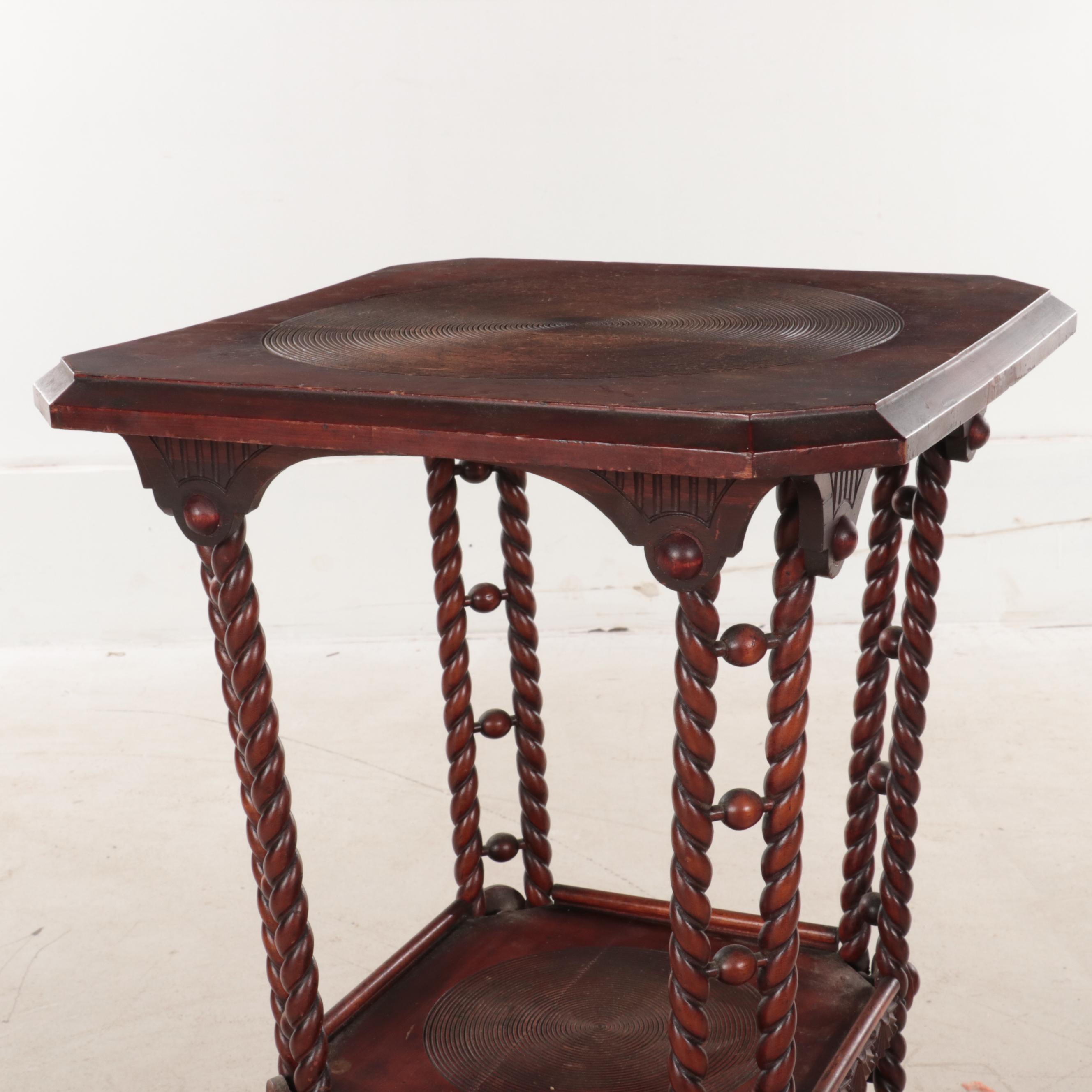American Aesthetic Movement Three-Tier Pedestal, circa 1900